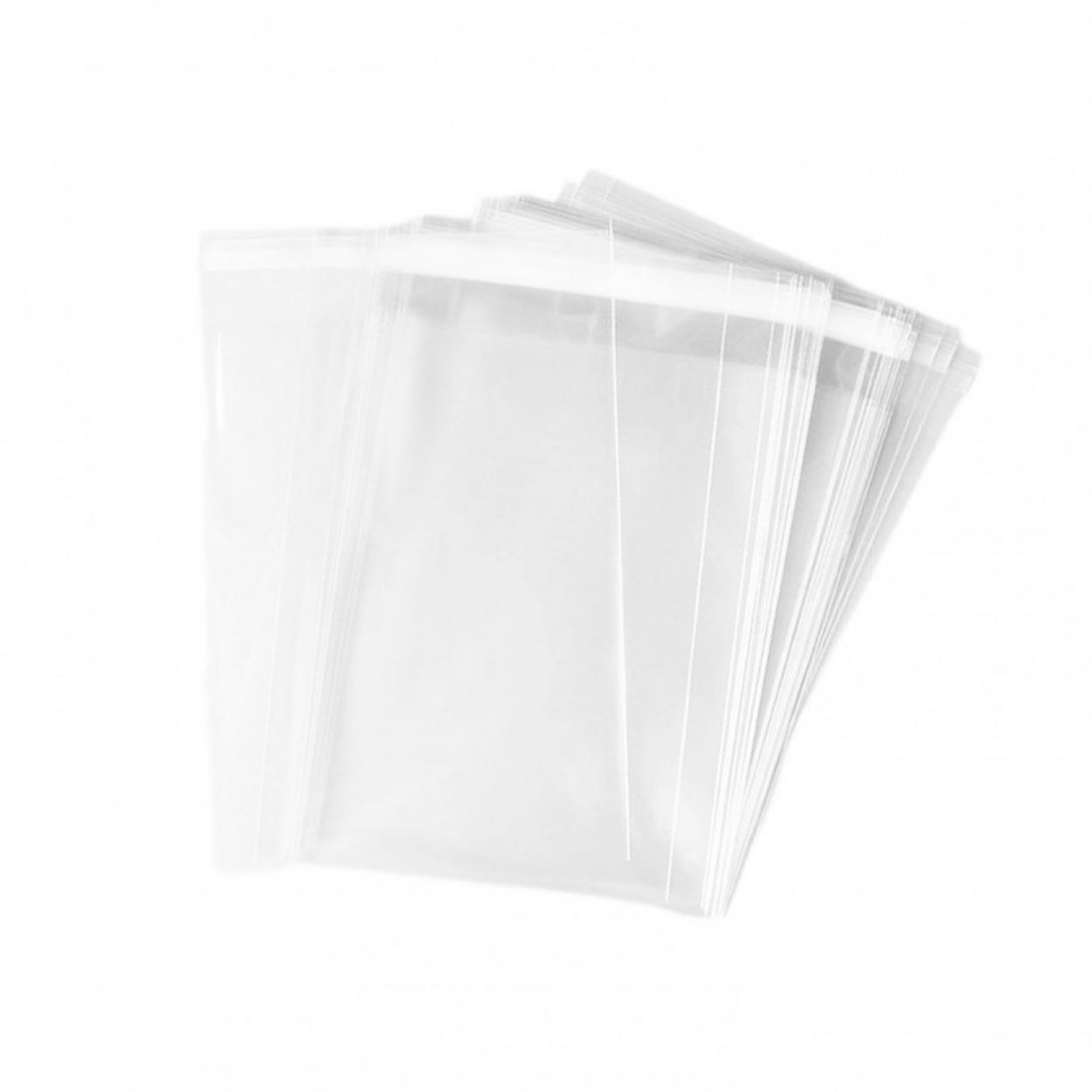 BUSTE NEUTRE CRYSTAL CON PATTELLA ADESIVA PER ALIMENTI PZ.50 15x22+4 152215