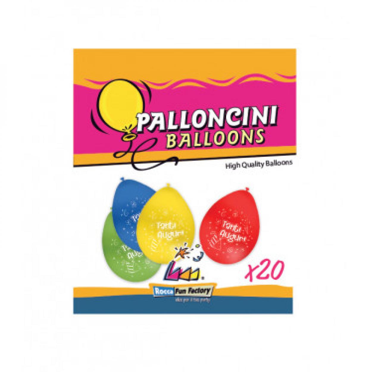 20 PALLONCINI TANTI AUGURI ASSORTITI 79502