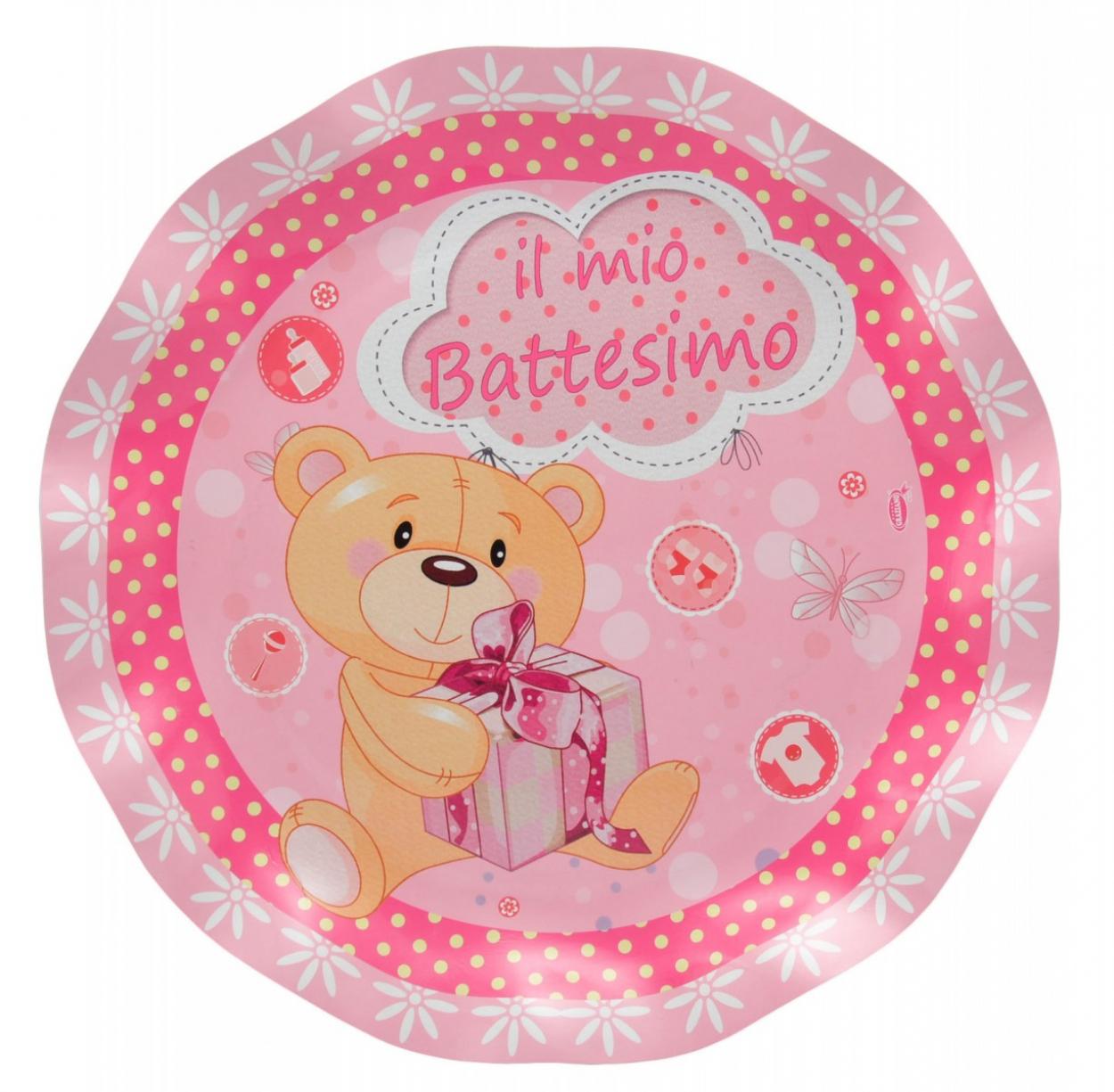8 PIATTI BATTESIMO ROSA 040925