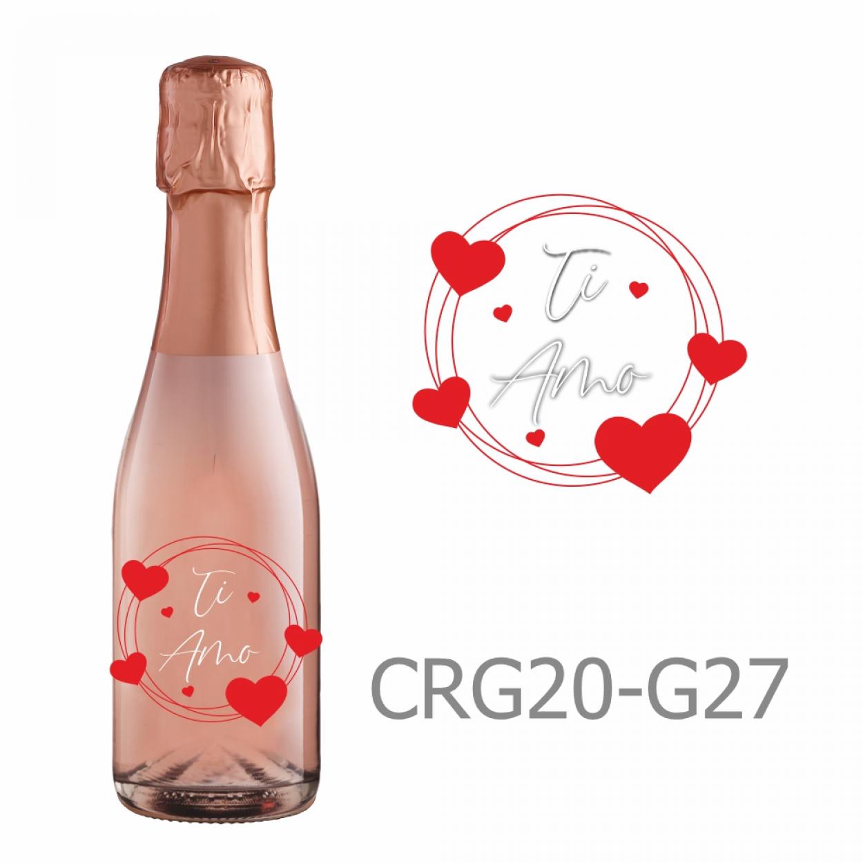 PROSECCO BRUT BOTTEGA ROSA GOLD LT0.20 TI AMO