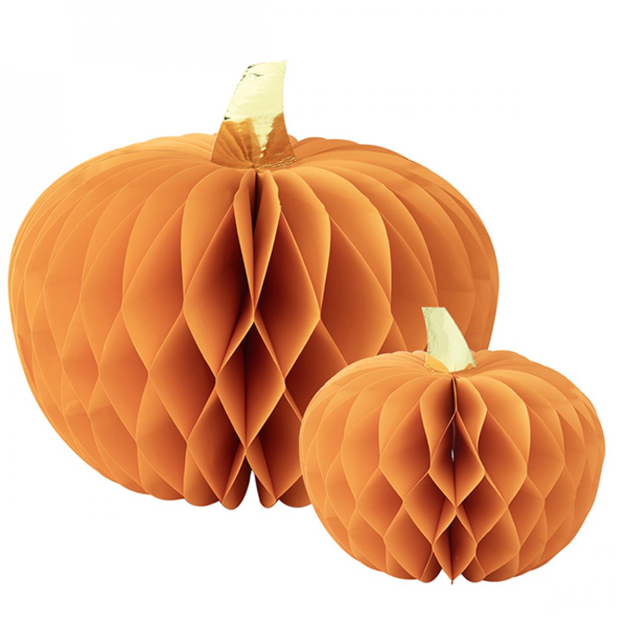2 ZUCCHE IN CARTA 20/30 ARANCIO/ORO 40953 11199