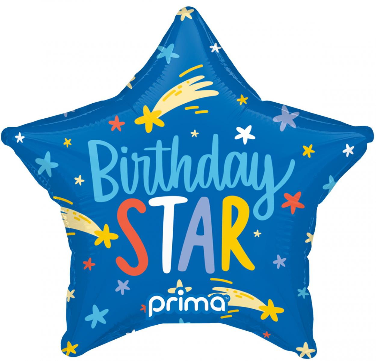 FOIL MINI SHAPE 9" PALLONCINO STELLA HAPPY BIRTHDAY – 6 PZ PF-BDST-9-50-6