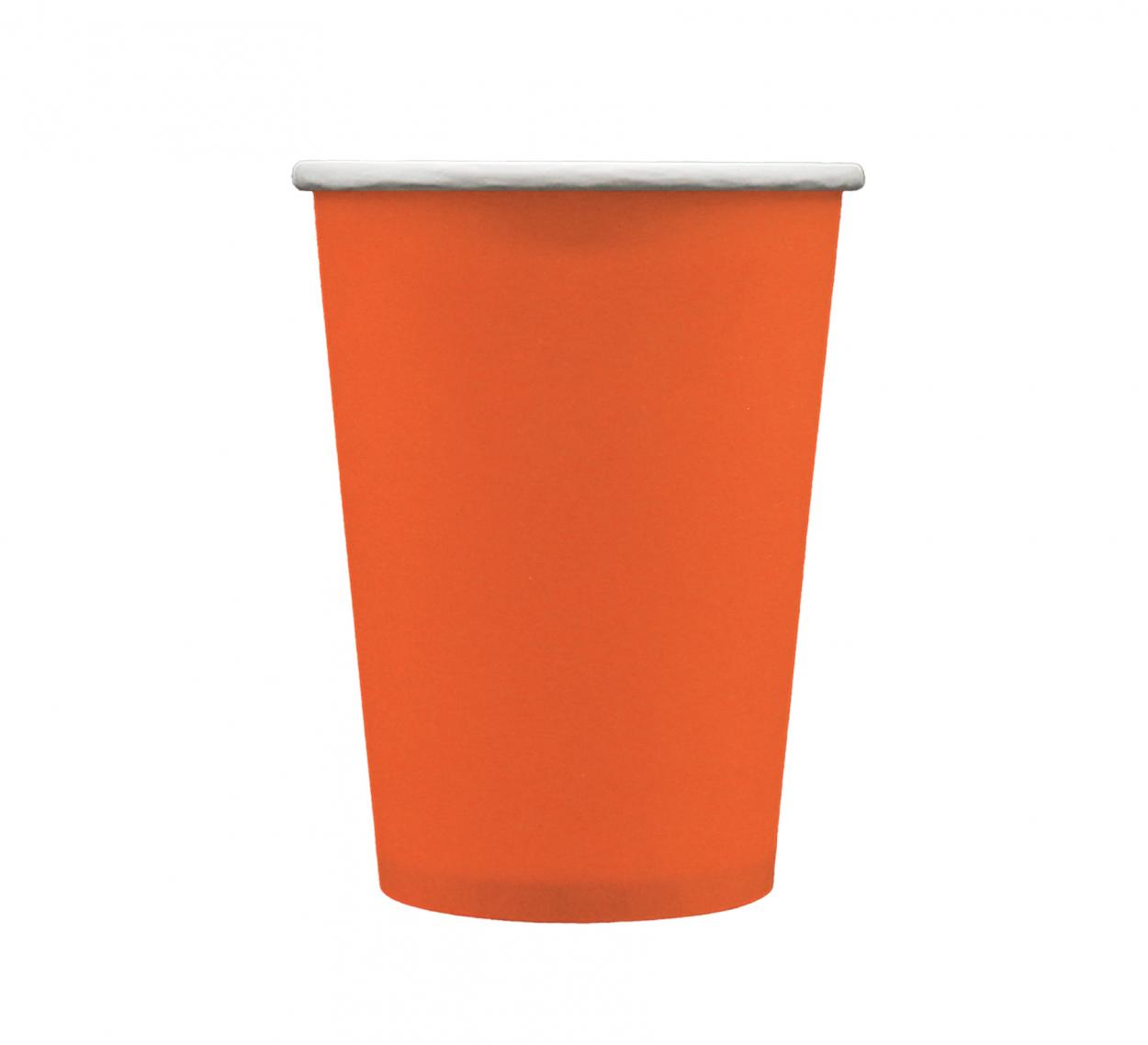 BICCHIERI CARTA 250 CC ARANCIO – 15 PZ 33802