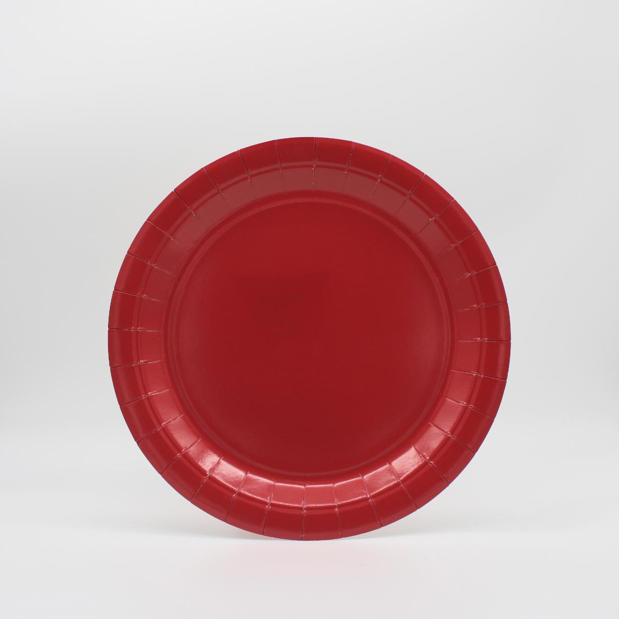 PIATTI CARTA GRANDI 24 CM BORDEAUX – 15 PZ 34400