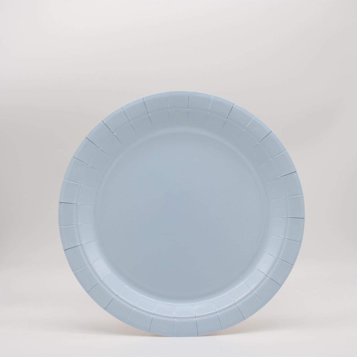 PIATTI CARTA PICCOLI 18 CM CELESTE FUMO – 15 PZ 34101