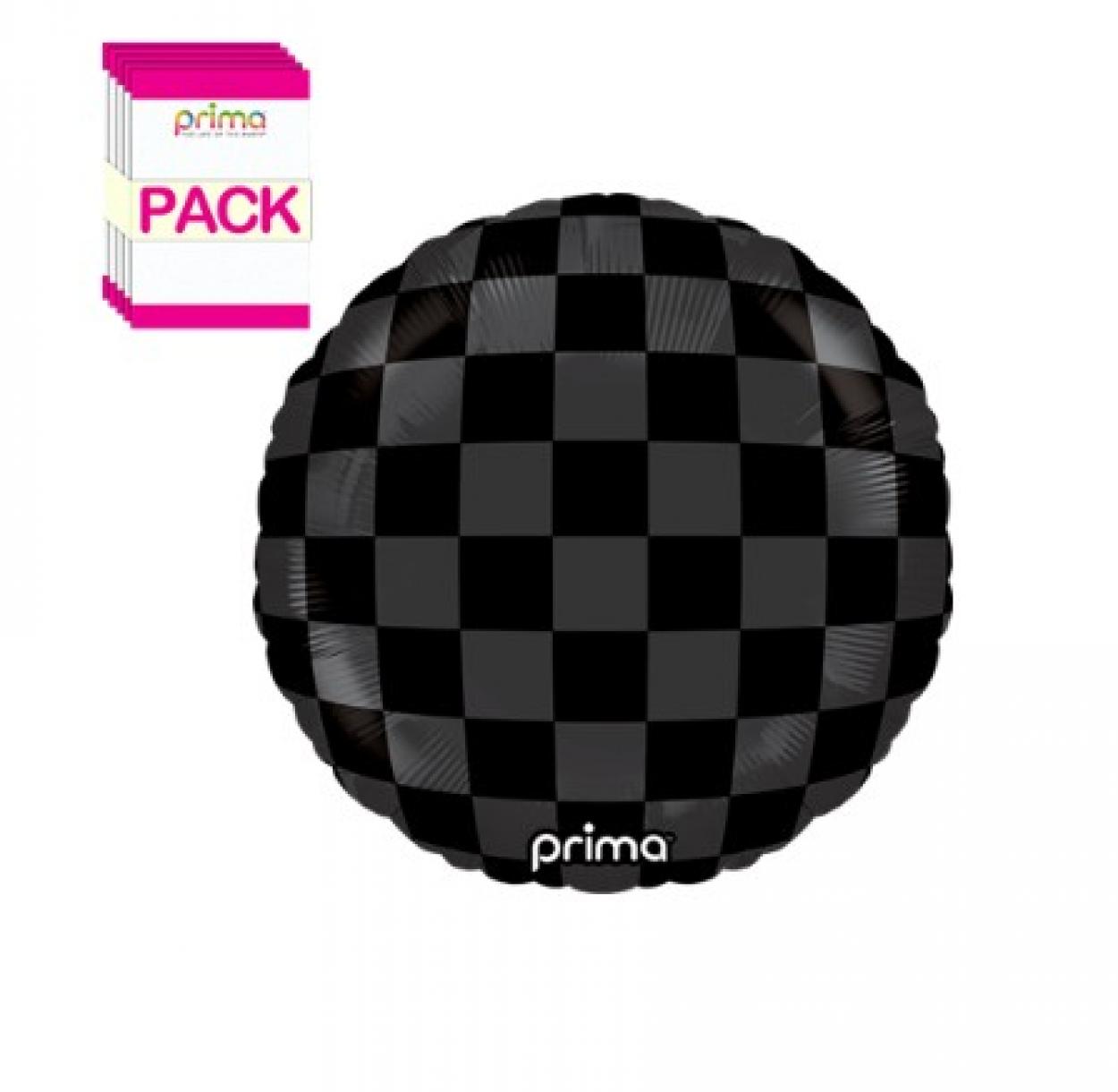 FOIL MINI SHAPE TONDO NERO CON SCACCHI OPACHI – PZ 6 PD-0028-9-50-6