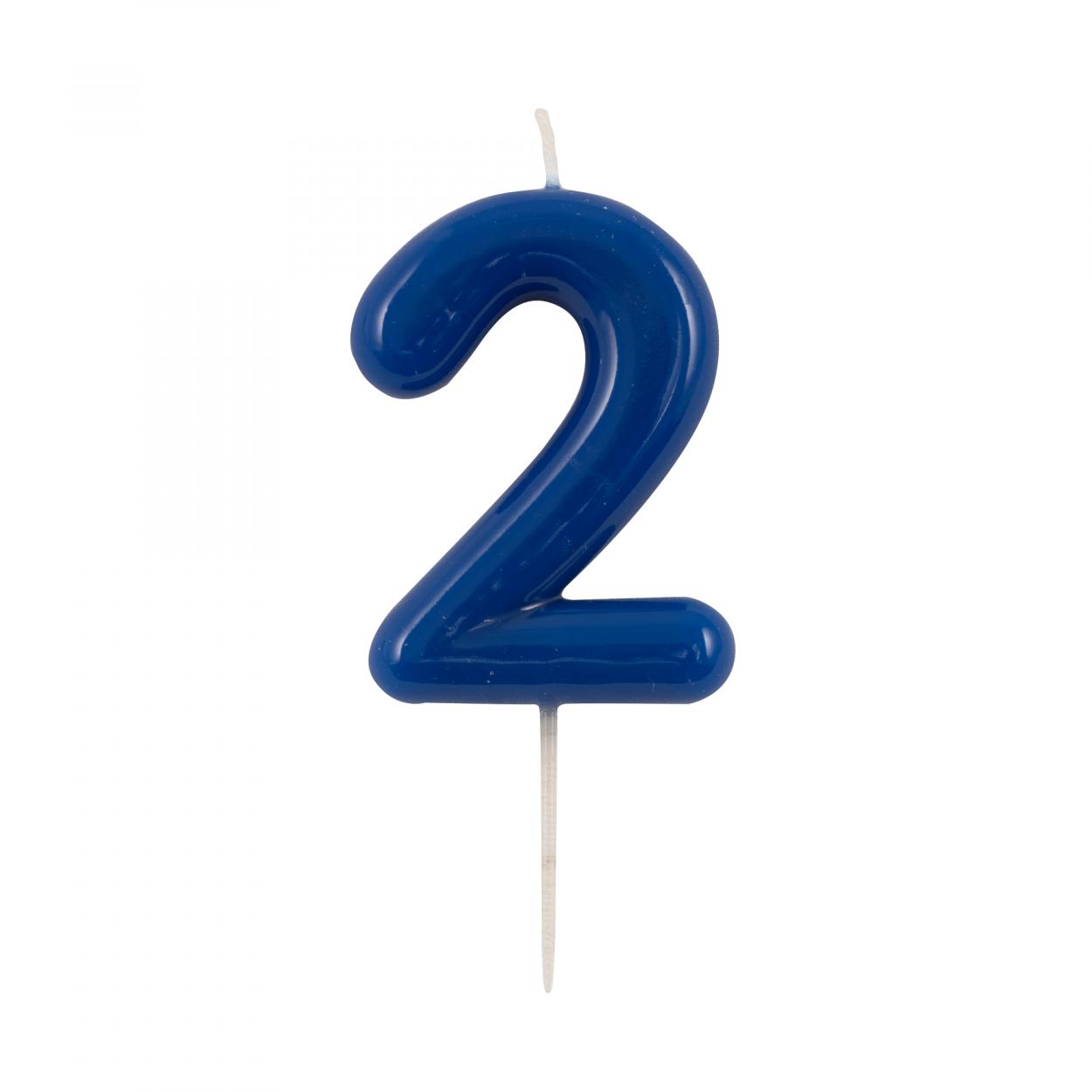 CANDELINA GLOSSY NUMERO 2 BLU – CM 10,5 53122