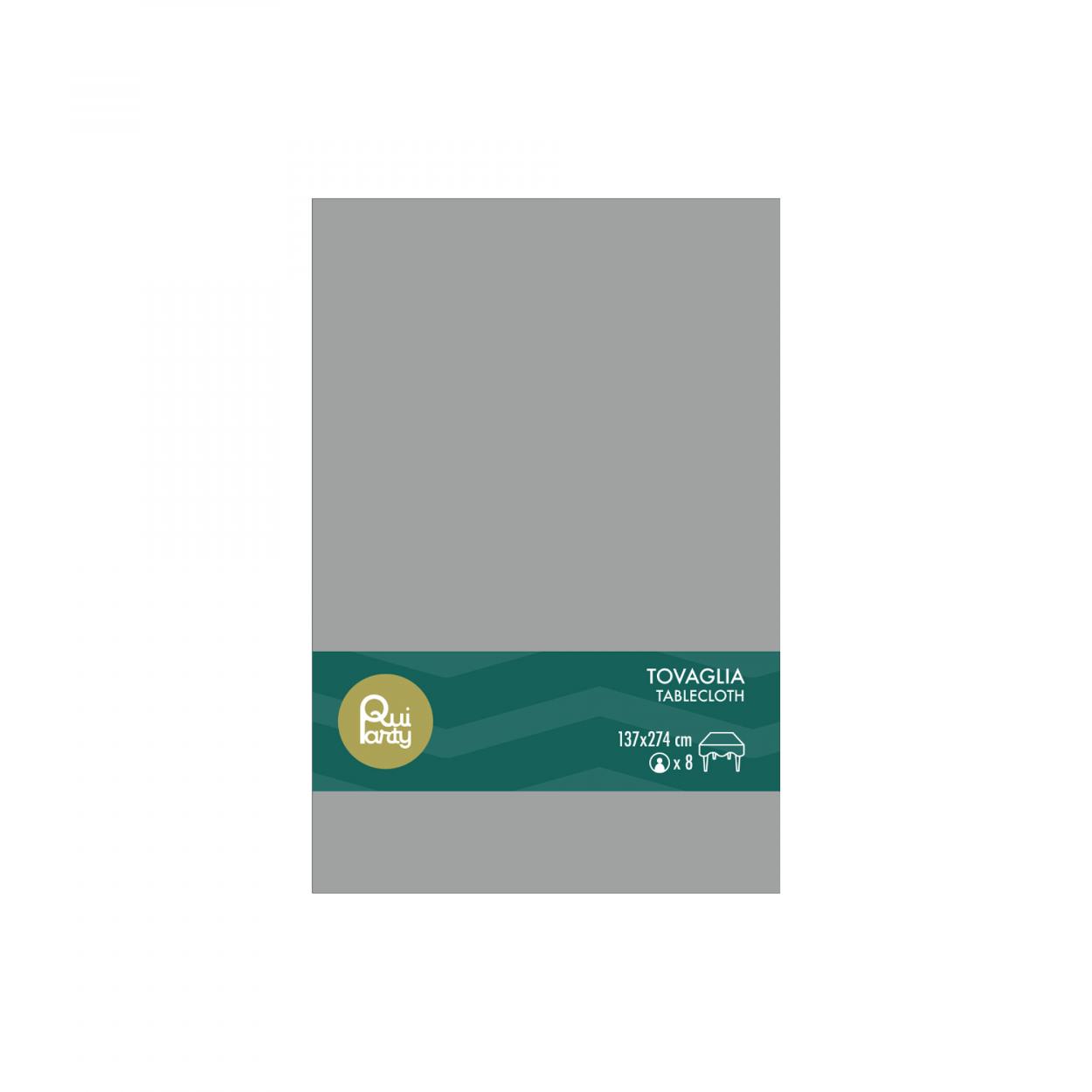 TOVAGLIA PLASTICA 137X274 CM ARGENTO – 1 PZ 31903