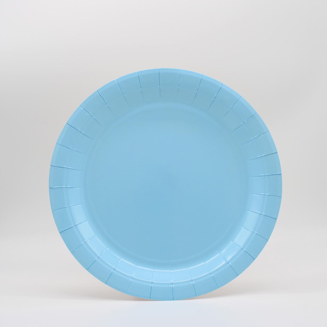 PIATTI CARTA GRANDI 24 CM CELESTE – 15 PZE 30700