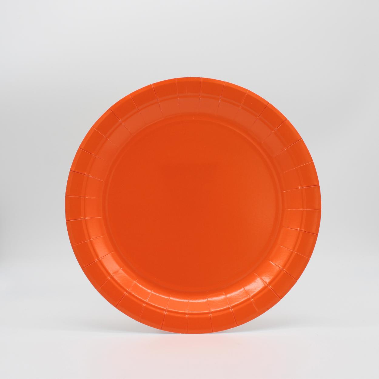 PIATTI CARTA PICCOLI 18 CM ARANCIO – 15 PZ 33801