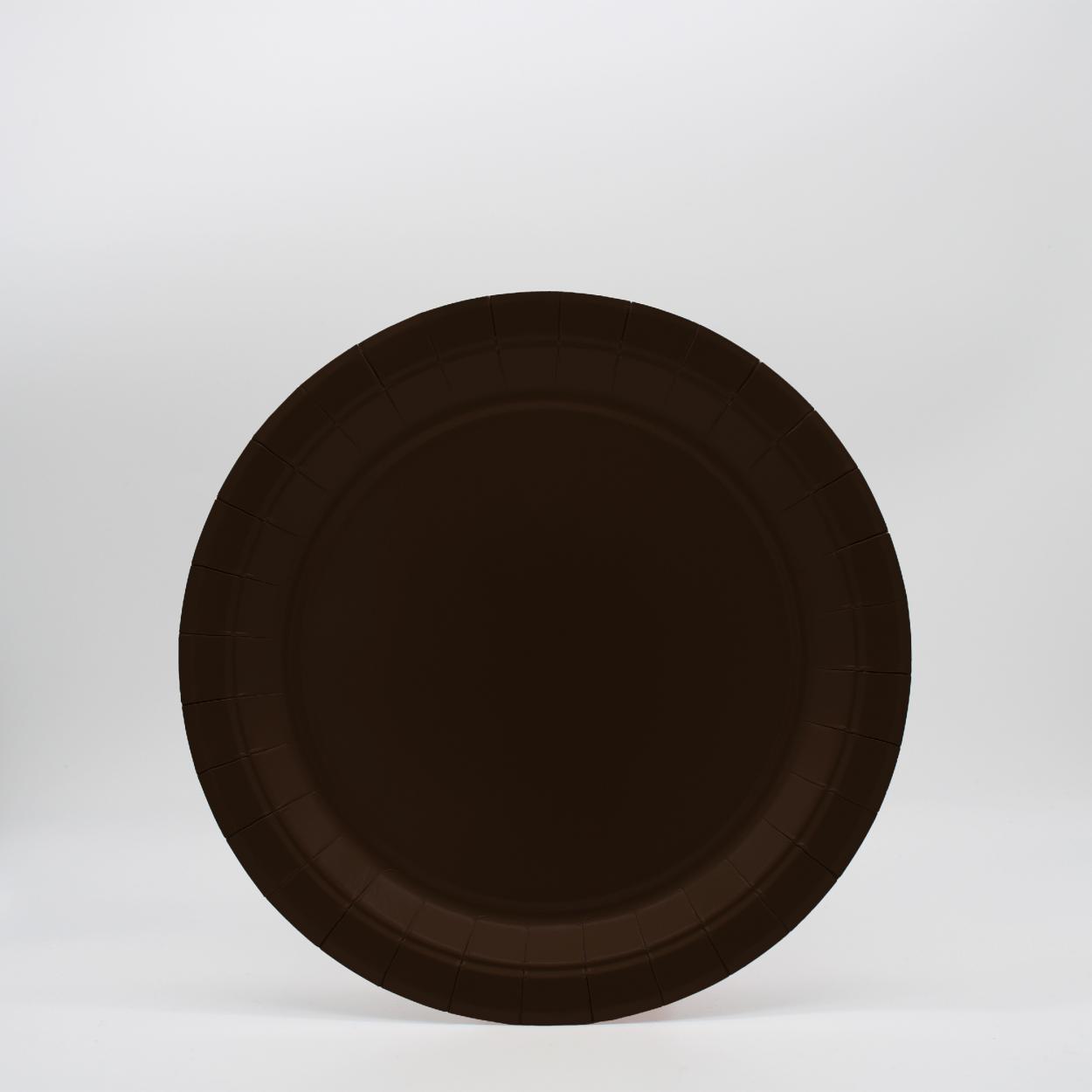 PIATTI CARTA PICCOLI 18 CM MARRONE – 15 PZ 32001