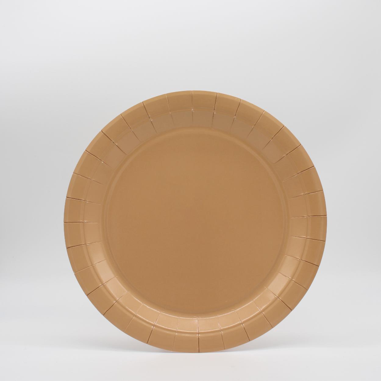 PIATTI CARTA GRANDI 24 CM MOKA – 15 PZ 32100