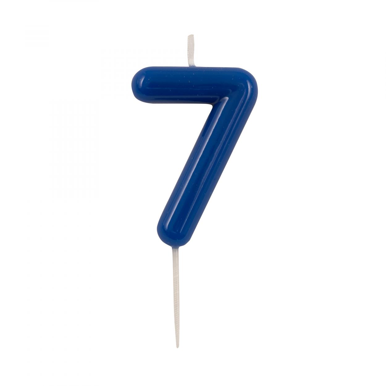 CANDELINA GLOSSY NUMERO 7 BLU – CM 10,5 53127