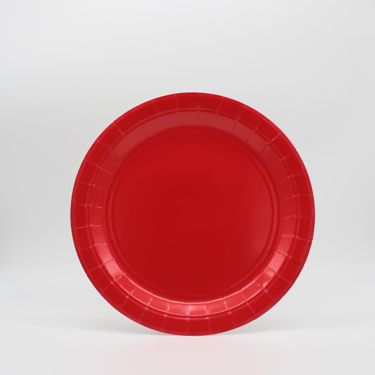 PIATTI CARTA PICCOLI 18 CM ROSSO SCURO – 15 PZ 34001