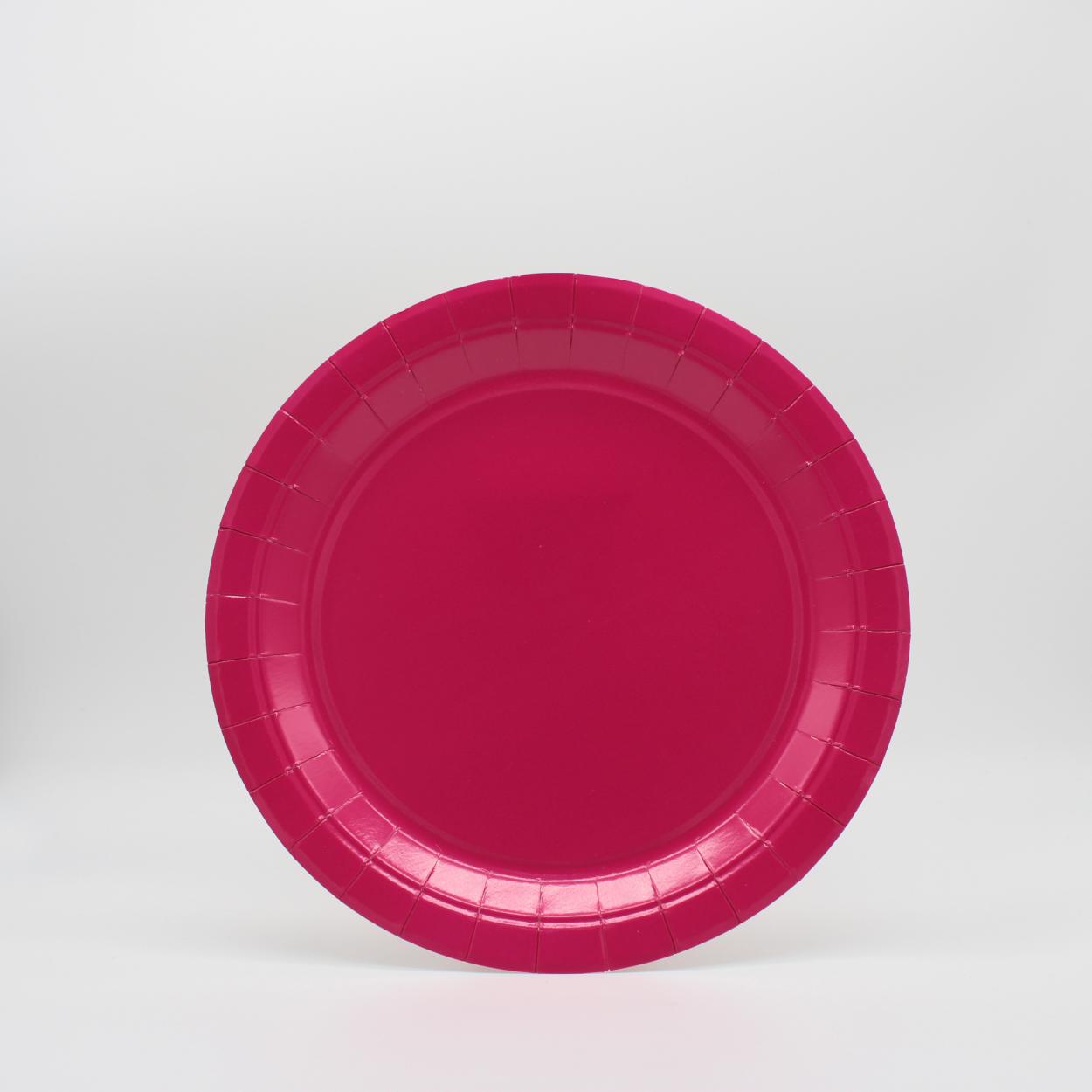 PIATTI CARTA GRANDI 24 CM MAGENTA – 15 PZ 30400