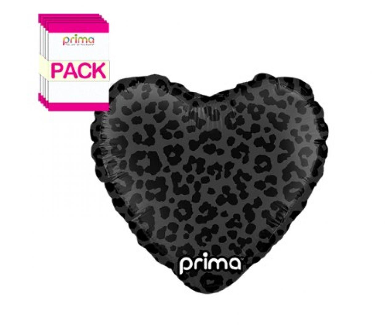 FOIL MINI SHAPE CUORE NERO LEOPARDATO – PZ 6 PD-0030-9-50-6