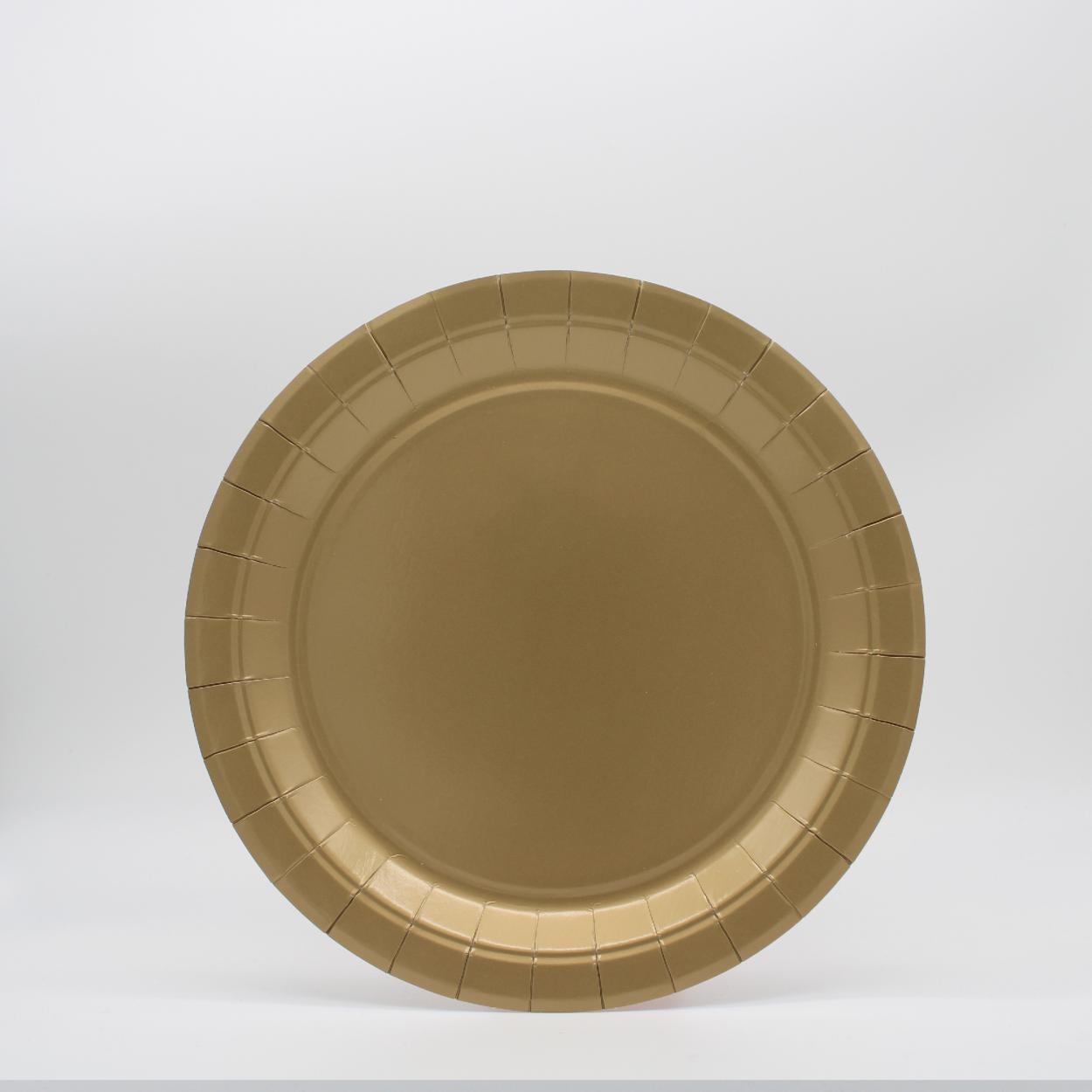 PIATTI CARTA GRANDI 24 CM ORO – 15 PZ 31800