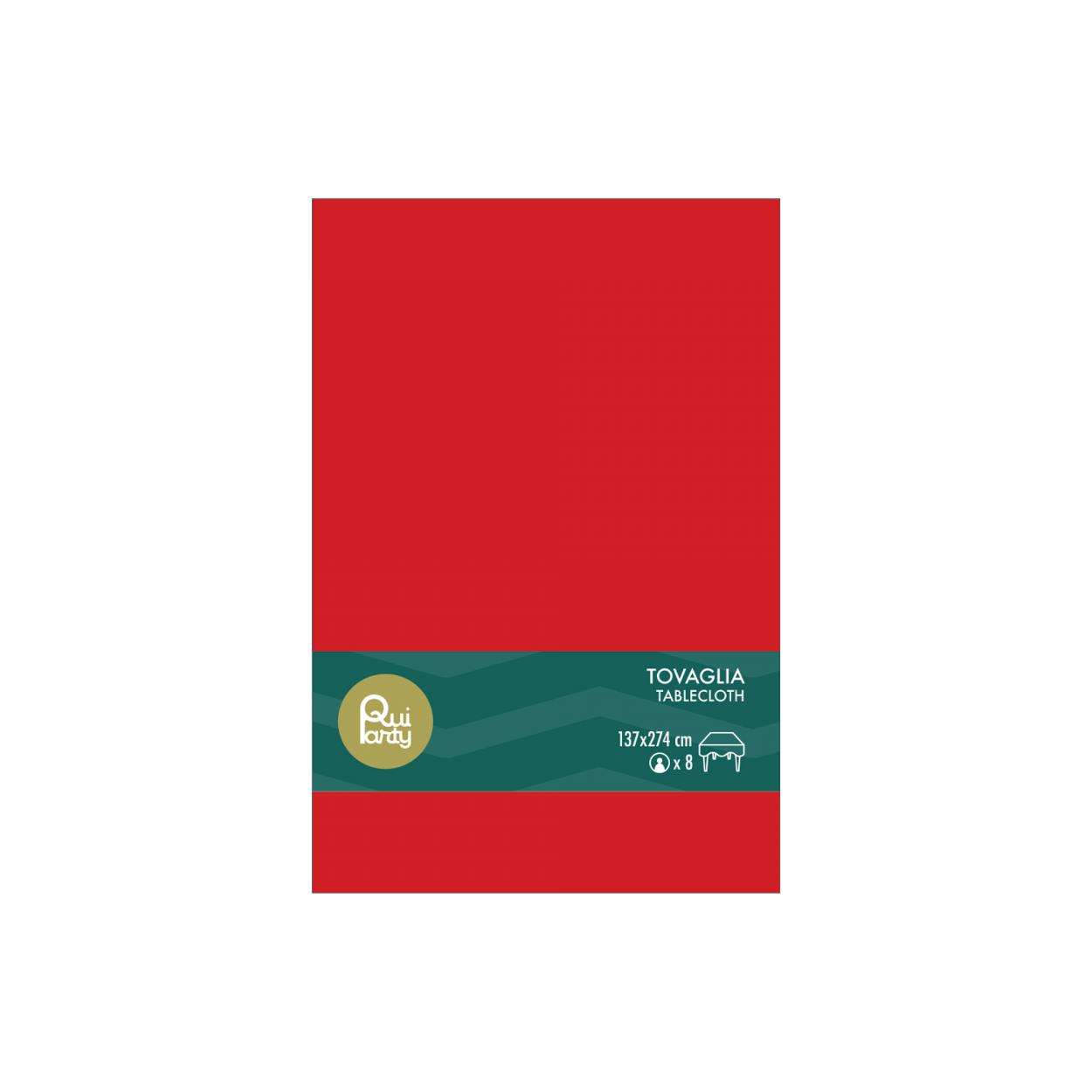 TOVAGLIA PLASTICA 137X274 CM ROSSO – 1 PZ 33903