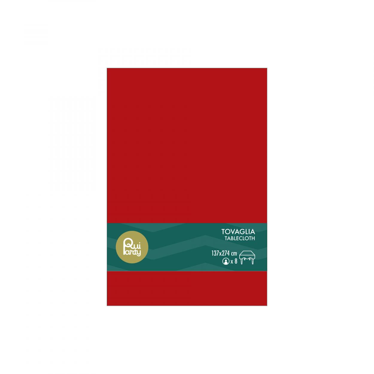 TOVAGLIA PLASTICA 137X274 CM ROSSO SCURO – 1 PZ 34003