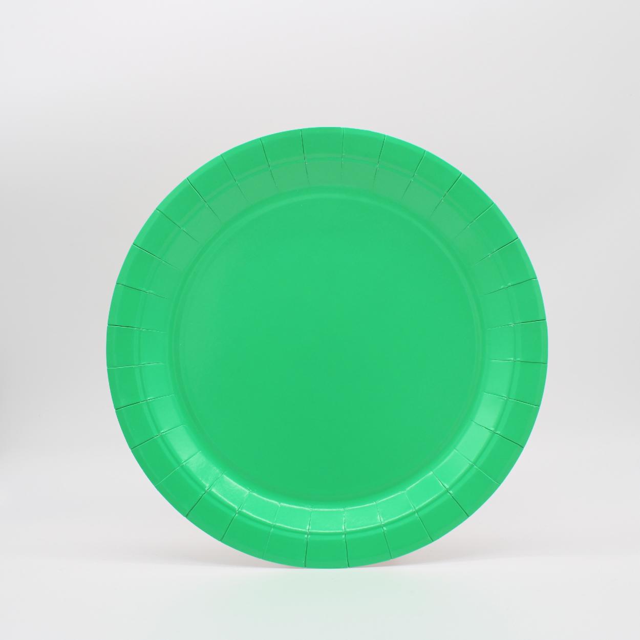 PIATTI CARTA GRANDI 24 CM VERDE – 15 PZ 32400