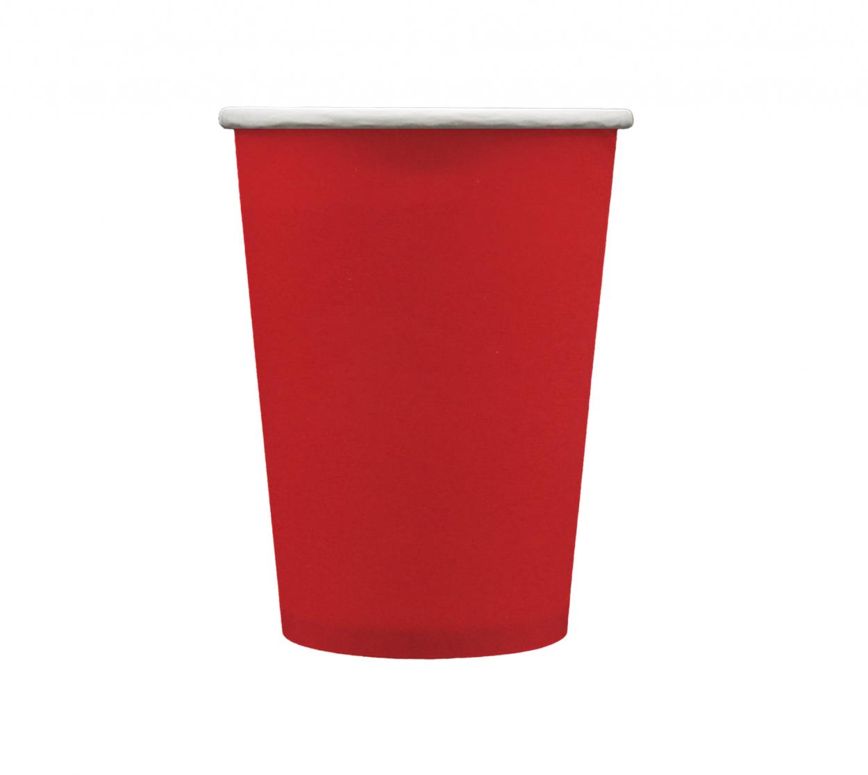BICCHIERI CARTA 250 CC ROSSO SCURO – 15 PZ 34002