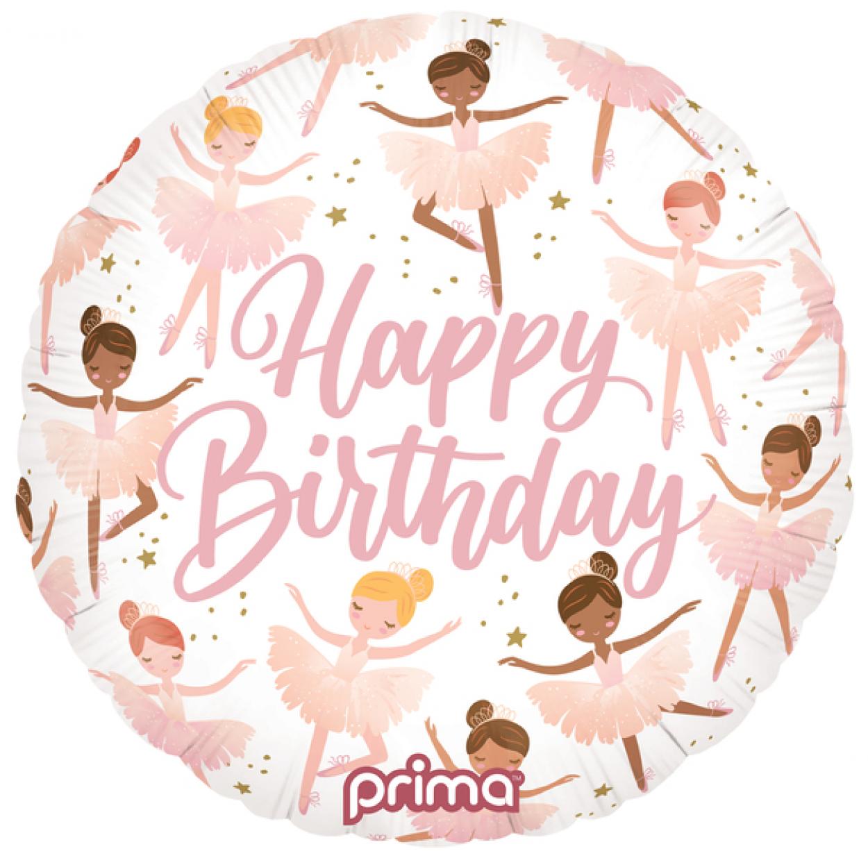FOIL 18" PALLONCINO HAPPY BIRTHDAY BALLERINE – PF-BBAL-18-50-1