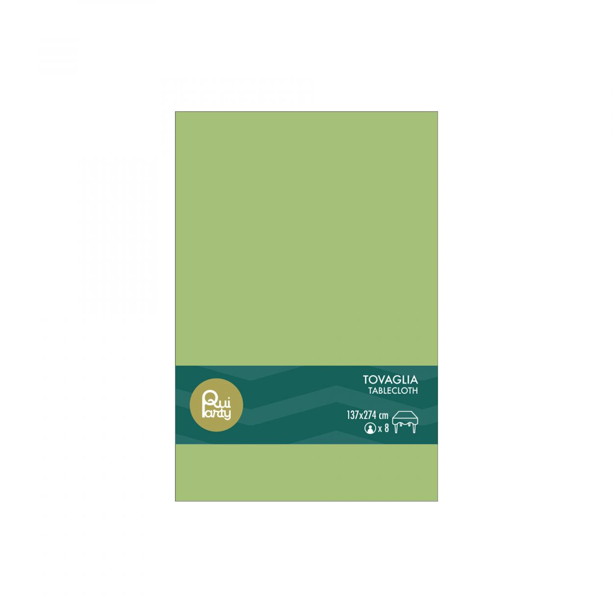 TOVAGLIA PLASTICA 137X274 CM VERDE OLIVA – 1 PZ 32603