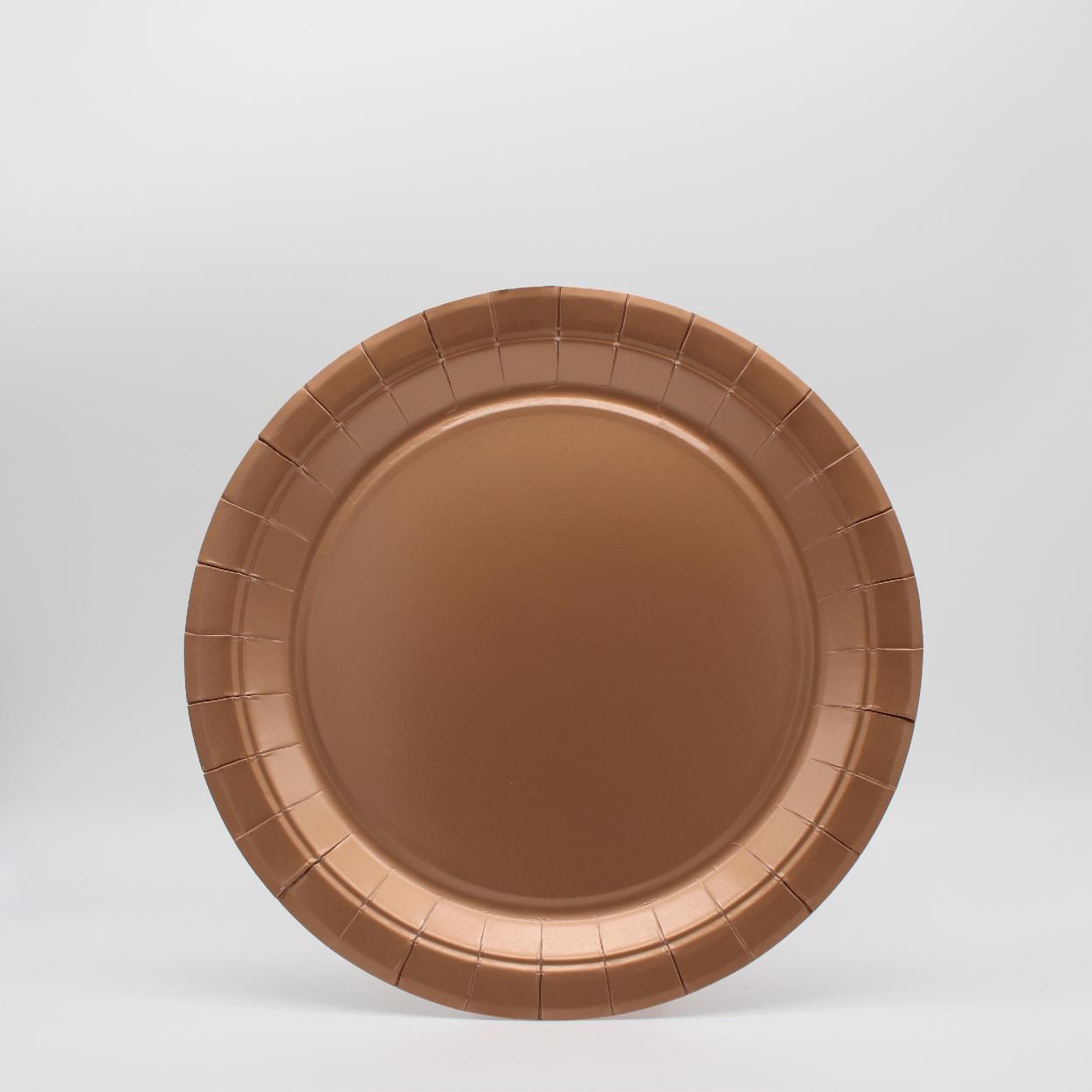PIATTI CARTA GRANDI 24 CM ROSA GOLD – 15 PZ 32700
