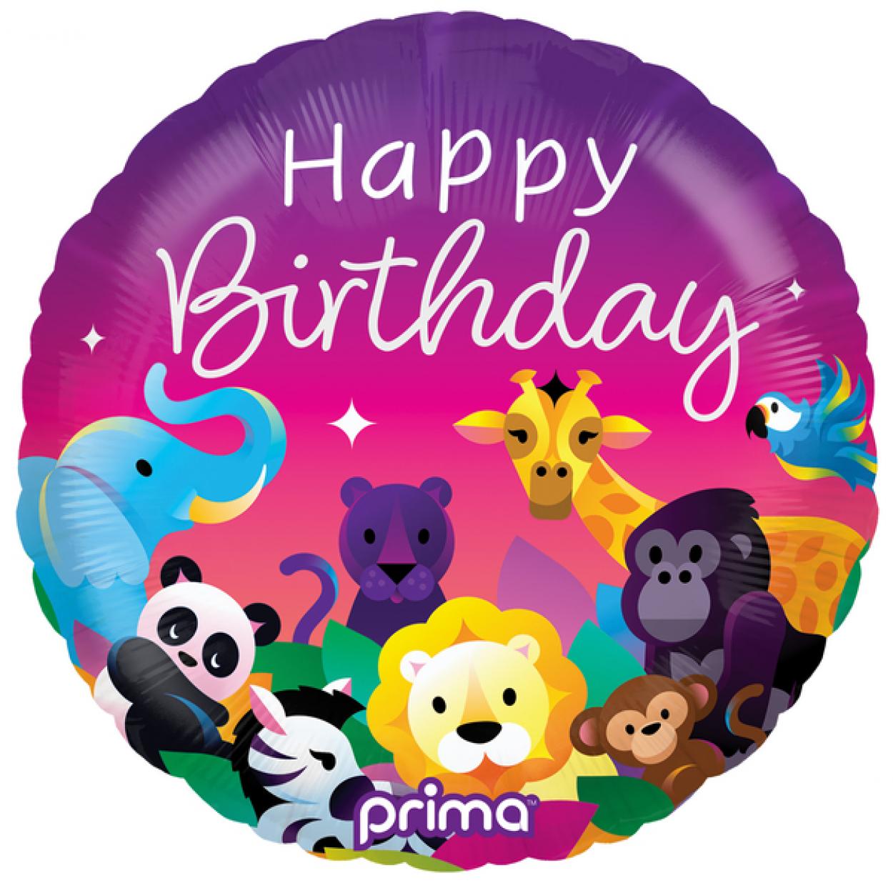 FOIL 18" PALLONCINO ANIMALI HAPPY BIRTHDAY – PF-PAHB-18-50-1
