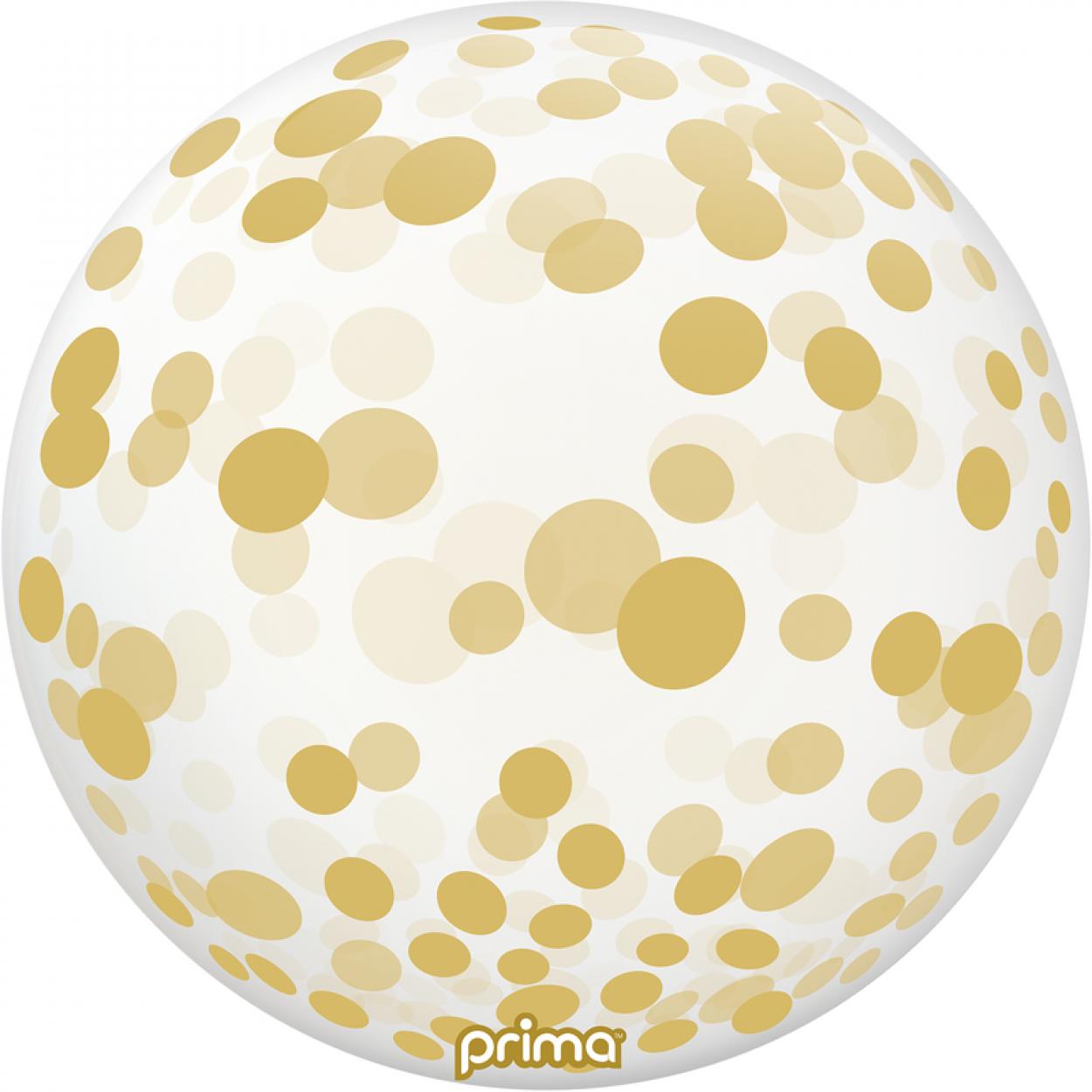 PALLONCINO BUBBLE 20" CONFETTI ORO PS-GDCF-22-50-1