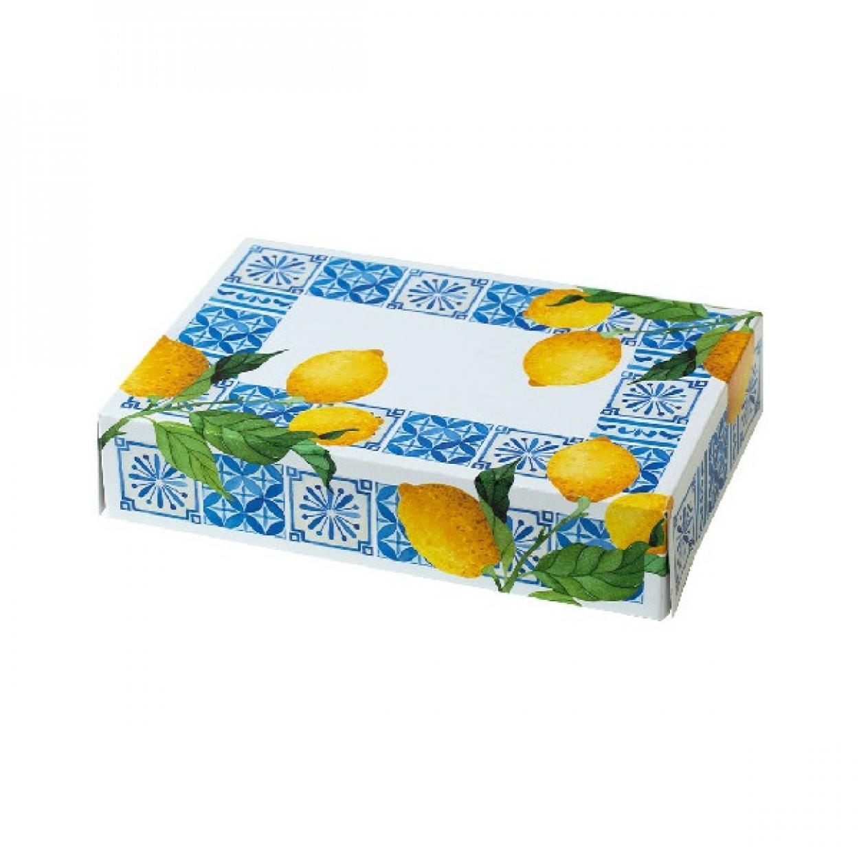 SCATOLA PER DOLCIUMI AMALFI LIMONI 23X16X5 CM 0346030