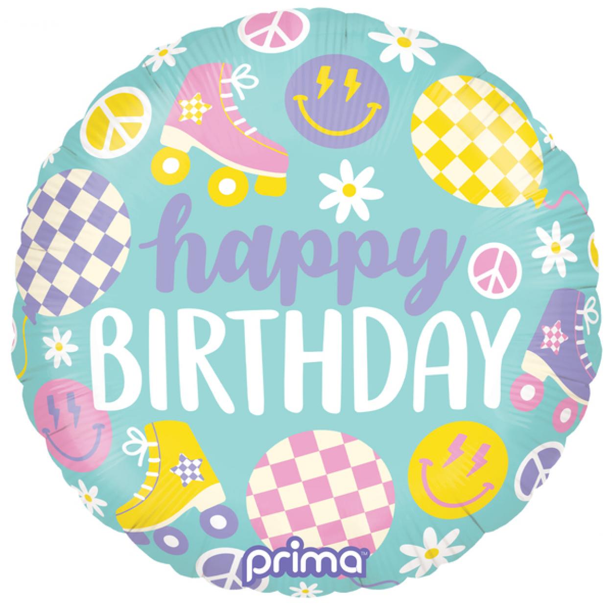 FOIL 20" HAPPY BIRTHDAY PATTINI RETRO PF-RSKT-20-50-1