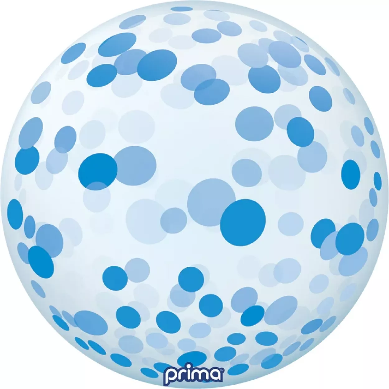 PALLONCINO BUBBLE 20" BLUE CONFETTI PS-BCLF-22-50-1