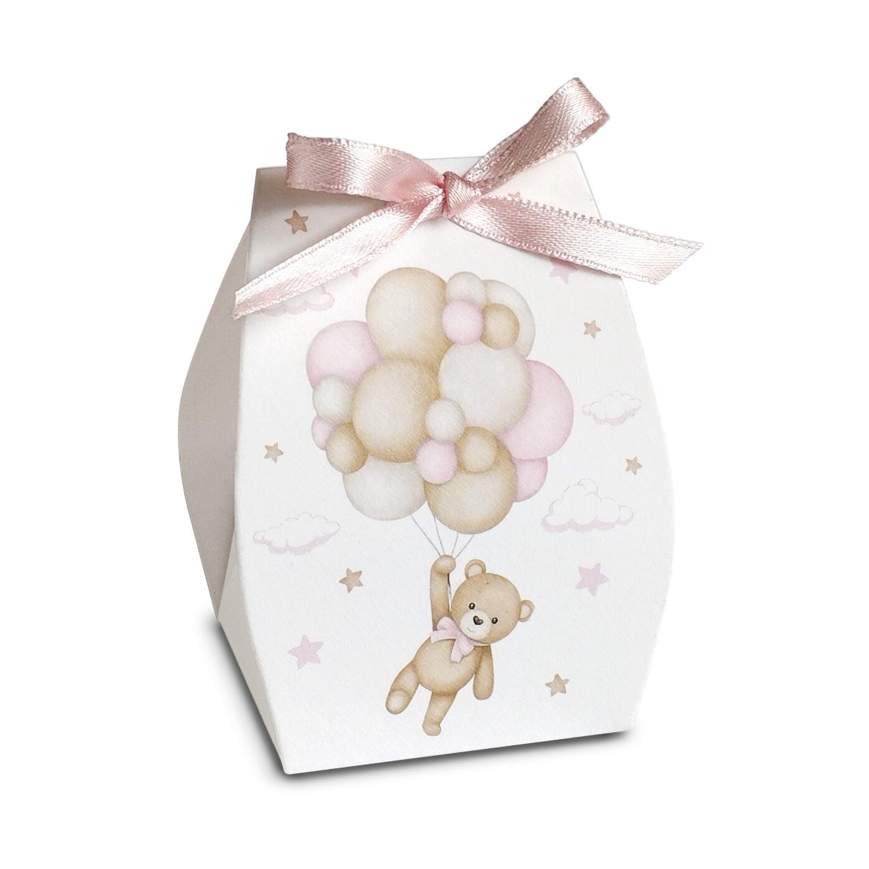 SCATOLINA ORSETTO ROSA 6X5X8 CM OR070RS