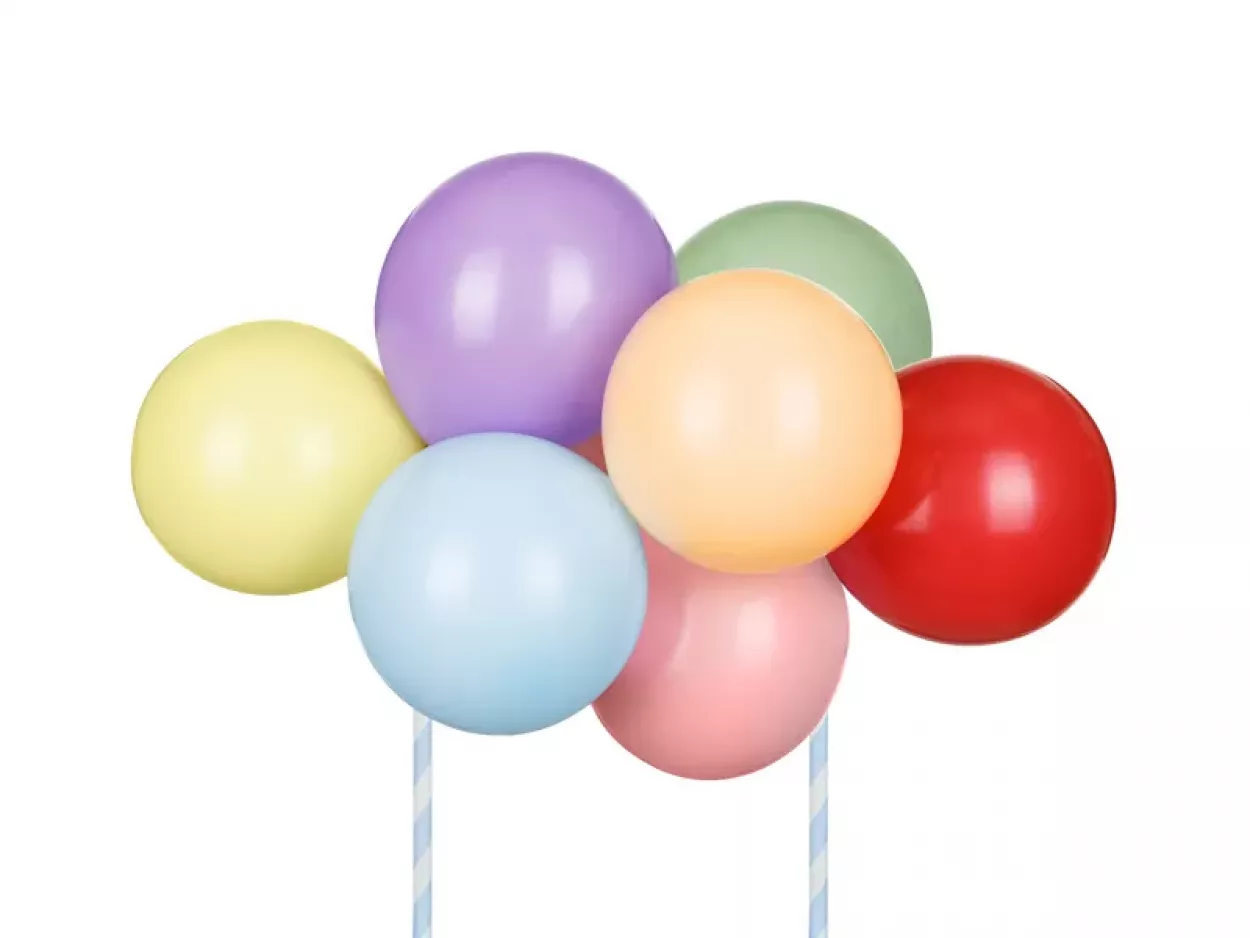 BALLOON CAKE TOPPER MULTICOLOR 29 CM KBT72
