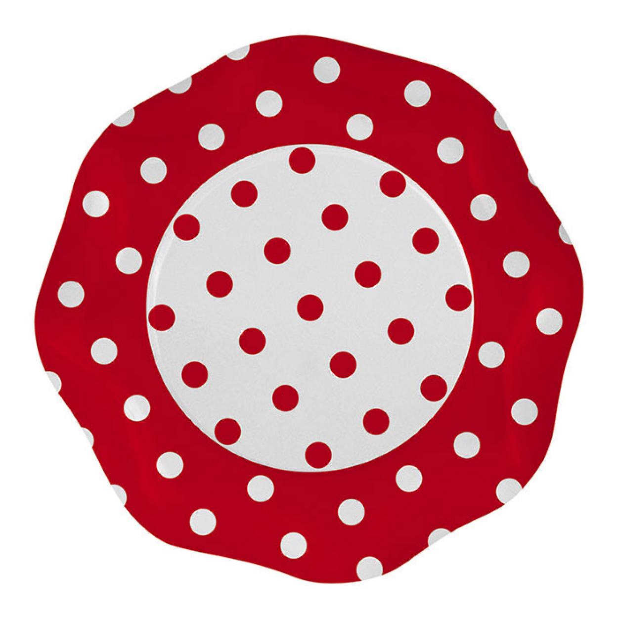 5 PIATTI CM27 POIS ROSSO 60904