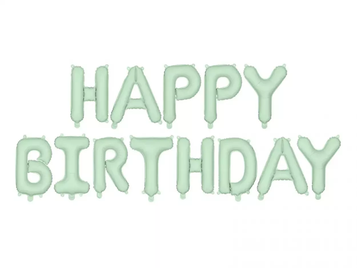 FOIL SUPER SHAPE HAPPY BIRTHDAY VERDE 340X35 CM FB6T-012