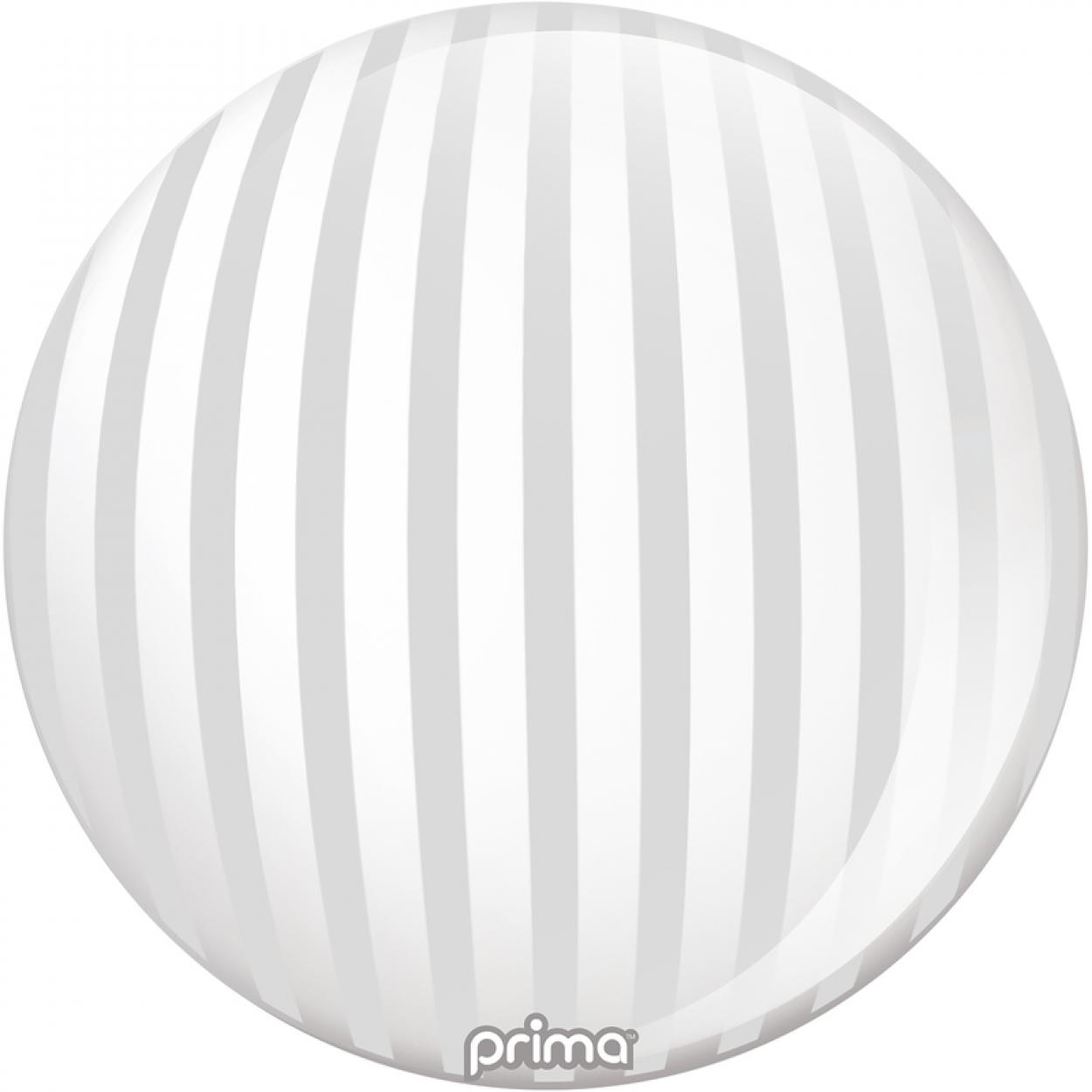 PALLONCINO BUBBLE 20" STRISCE ARGENTO PS-SLST-22-50-1