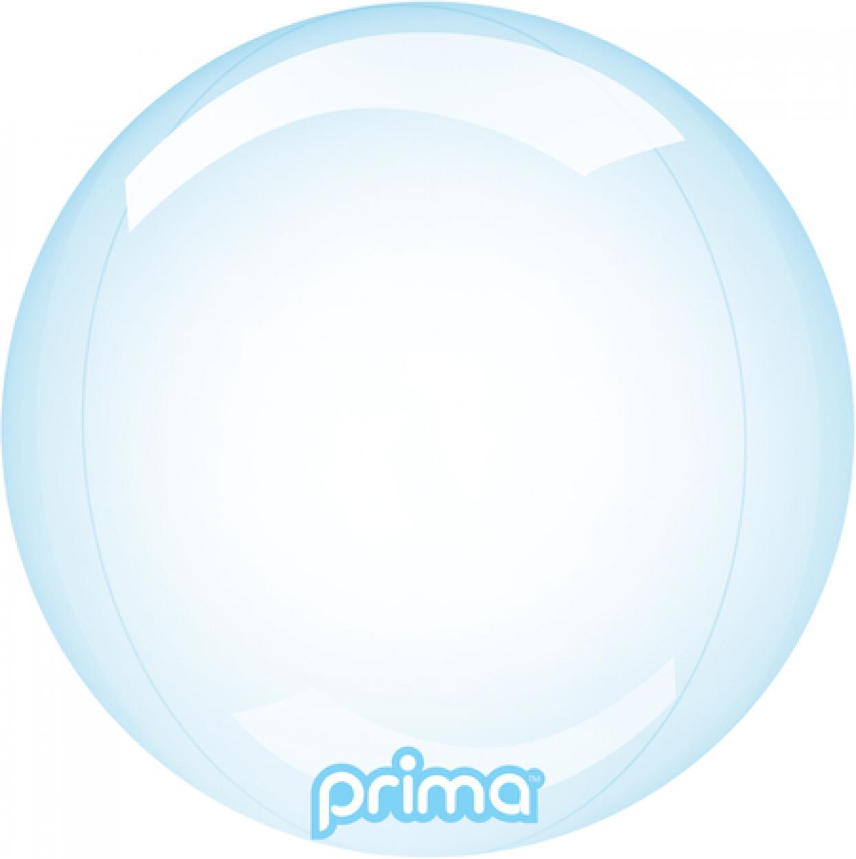 PALLONCINO BUBBLE 10" AZZURRO TRASPARENTE PS-BLGL-12-50-1