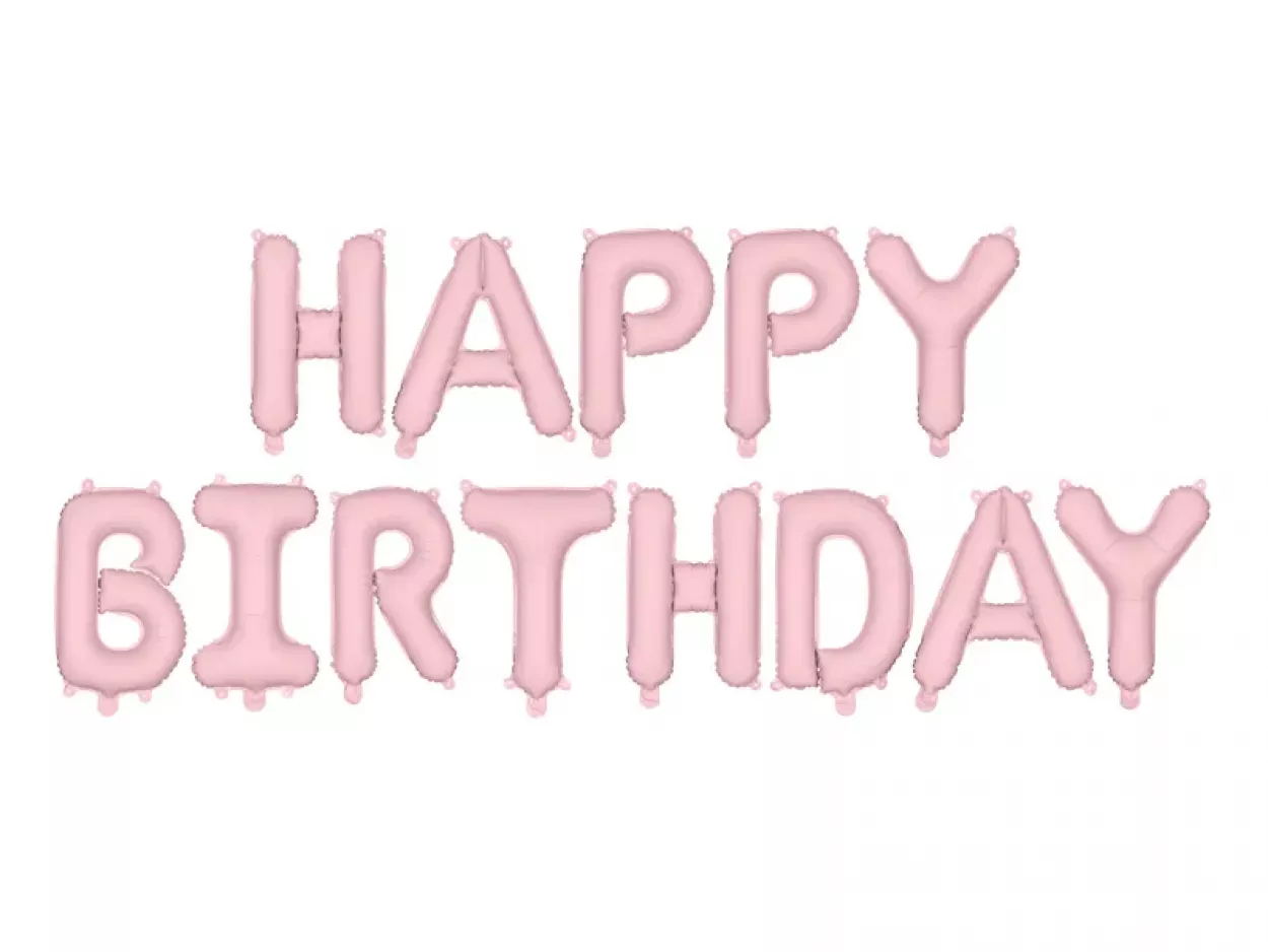 FOIL SUPER SHAPE HAPPY BIRTHDAY ROSA 340X35 CM FB6T-081L