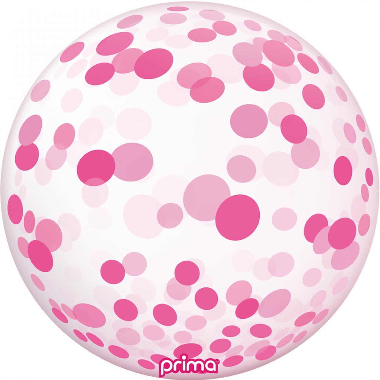 PALLONCINO BUBBLE 20" CONFETTI FUCSIA PS-PKCF-22-50-1