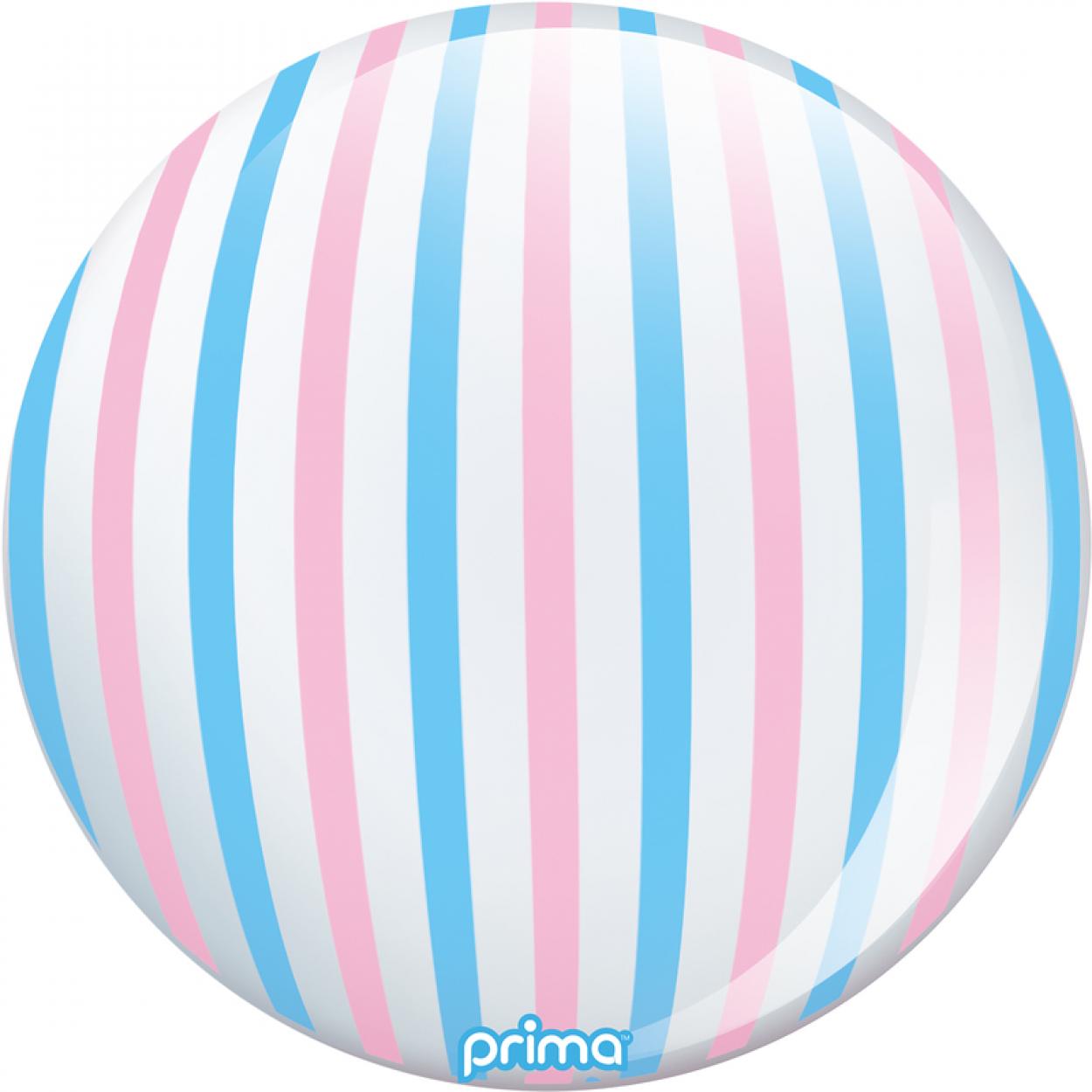 PALLONCINO BUBBLE 20" STRISCE ROSA E AZZURRE PS-PBST-22-50-1