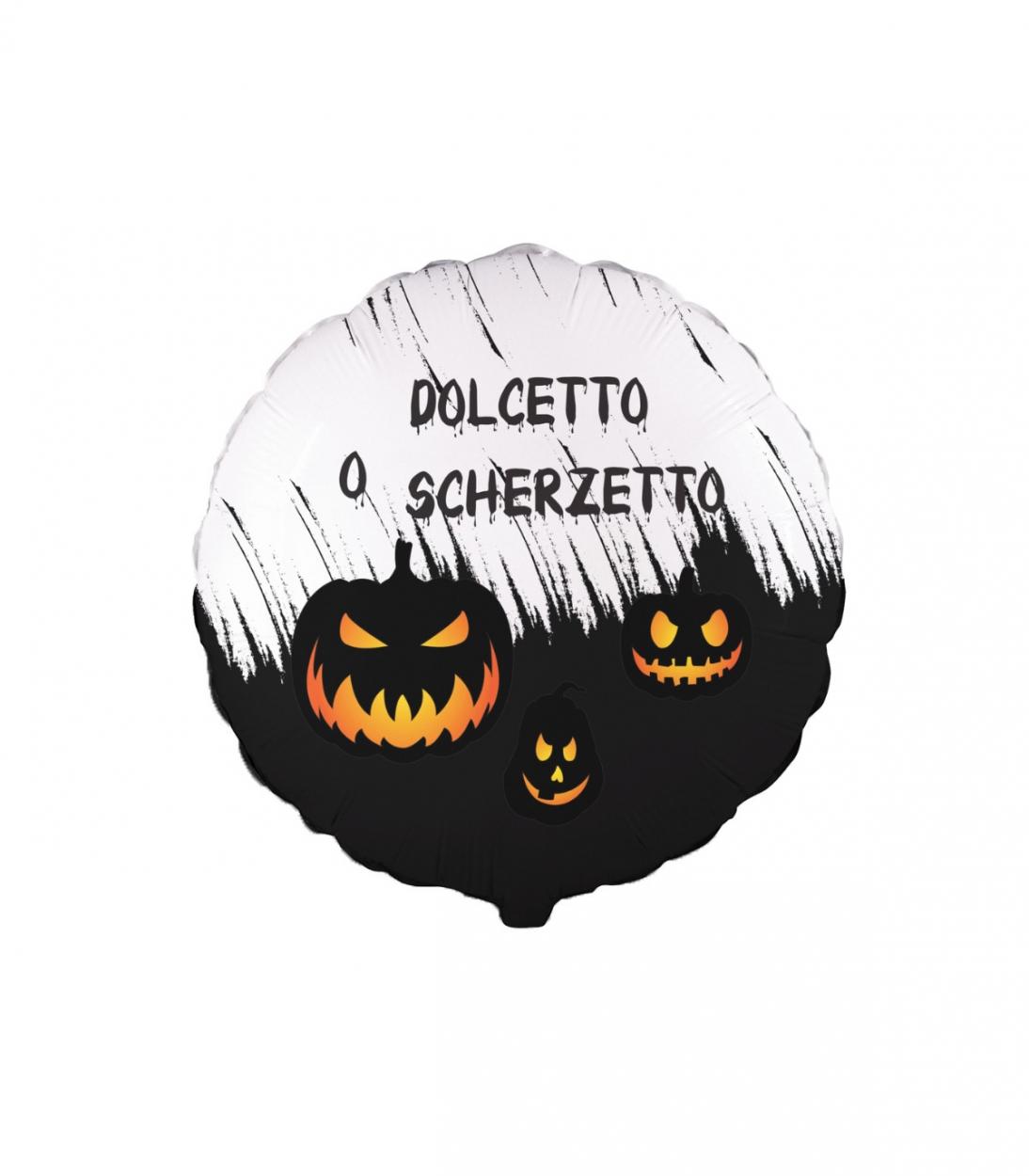 PALLONE FOIL HALLOWEEN ROTONDO "DOLCETTO O SCHERZETTO" 18" PAL1532-18