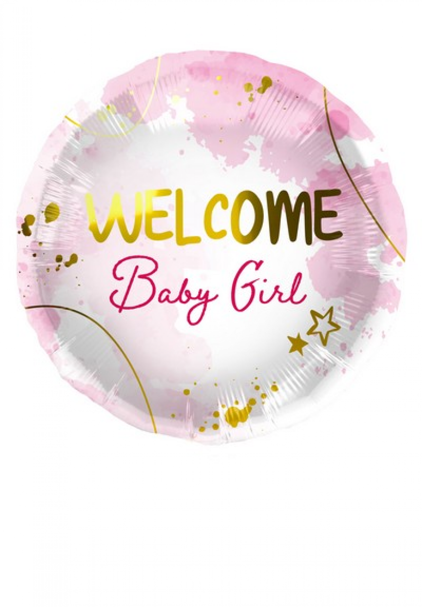 PALLONE FOIL ROTONDO WELCOME BABY GIRL 18" 5FL67954