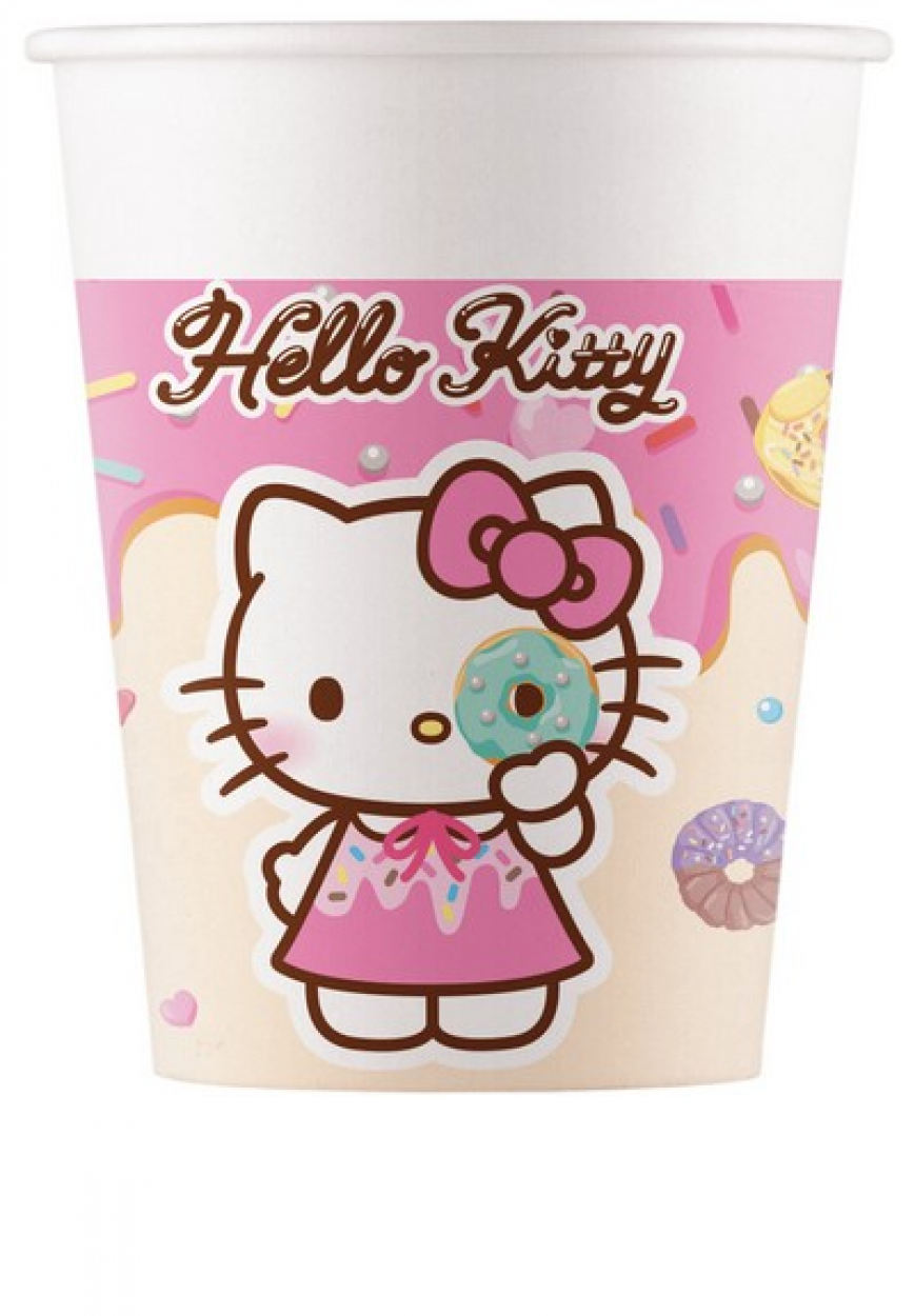 BICCHIERI CARTA HELLO KITTY E KUROMI 200 ML 8 PZ 5PR98233