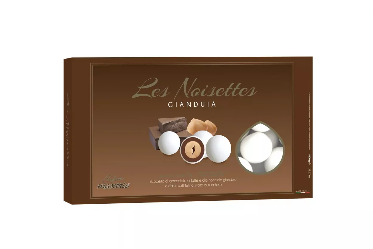 CONFETTI MAXTRIS LES NOISETTE GIANDUIA BIANCHI 1 KG NOIGIA