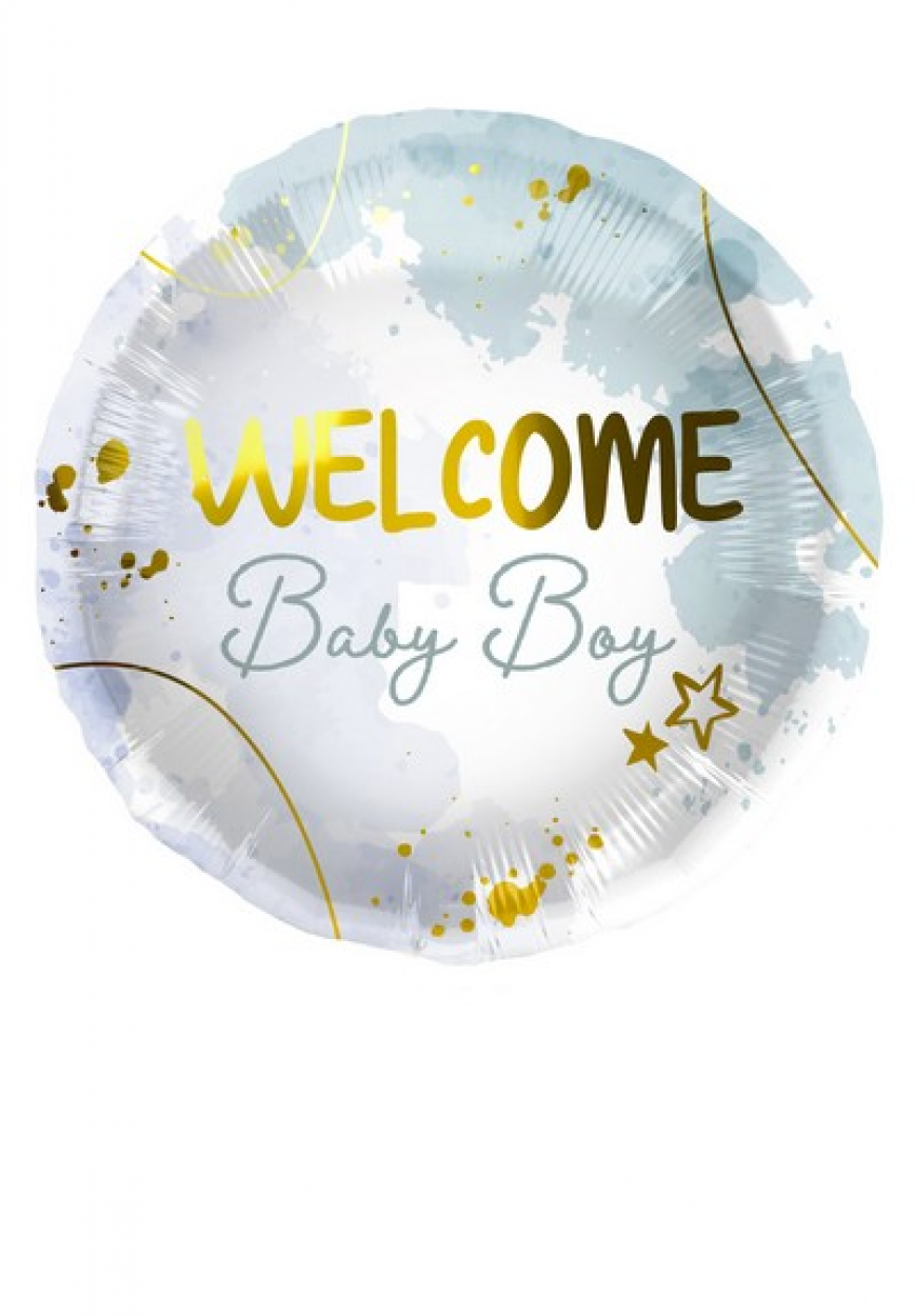 PALLONE FOIL ROTONDO WELCOME BABY BOY 18" 5FL67953