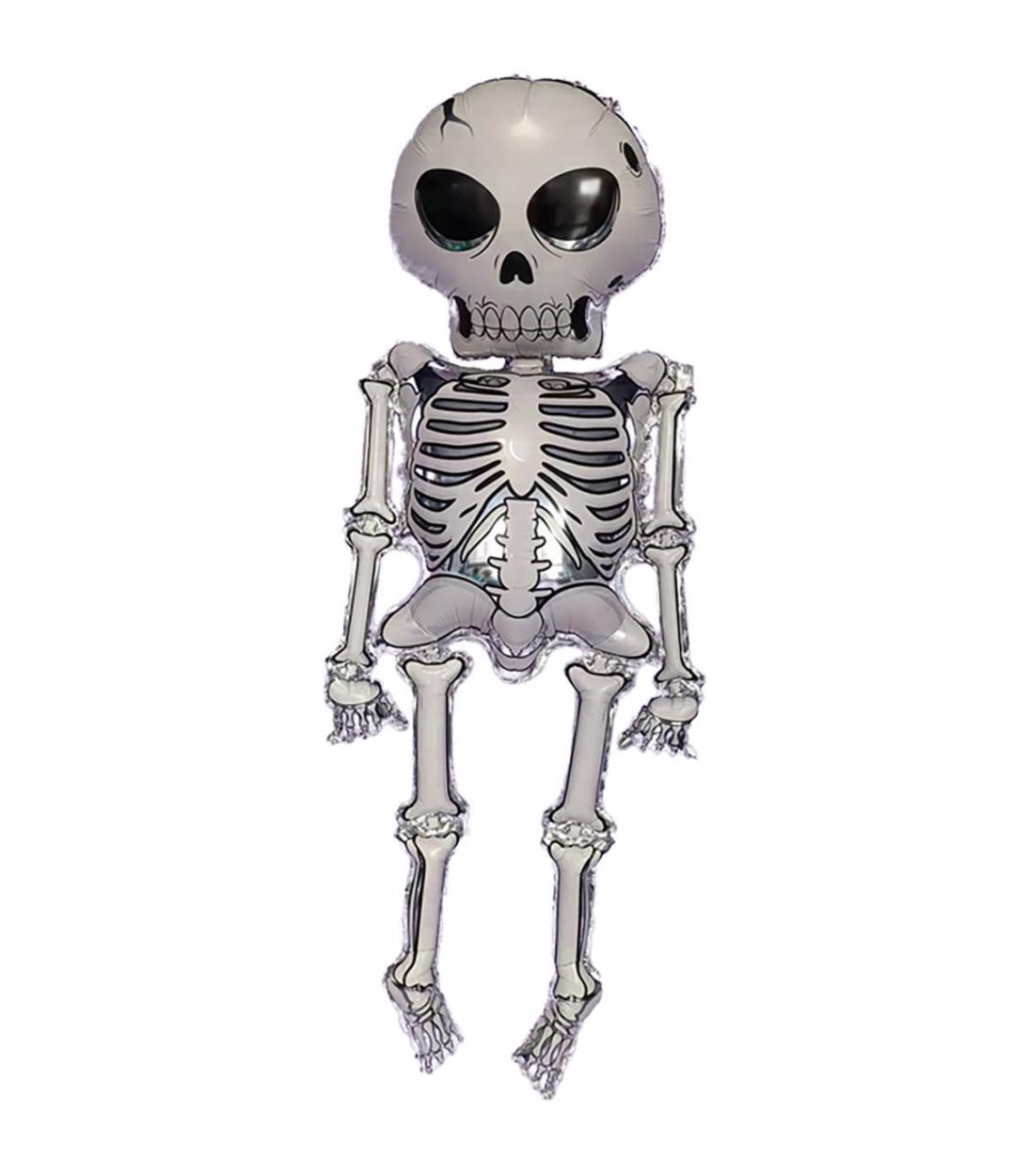 FOIL MYLAR SUPER SHAPE SCHELETRO HALLOWEEN H63" FUN1902-01