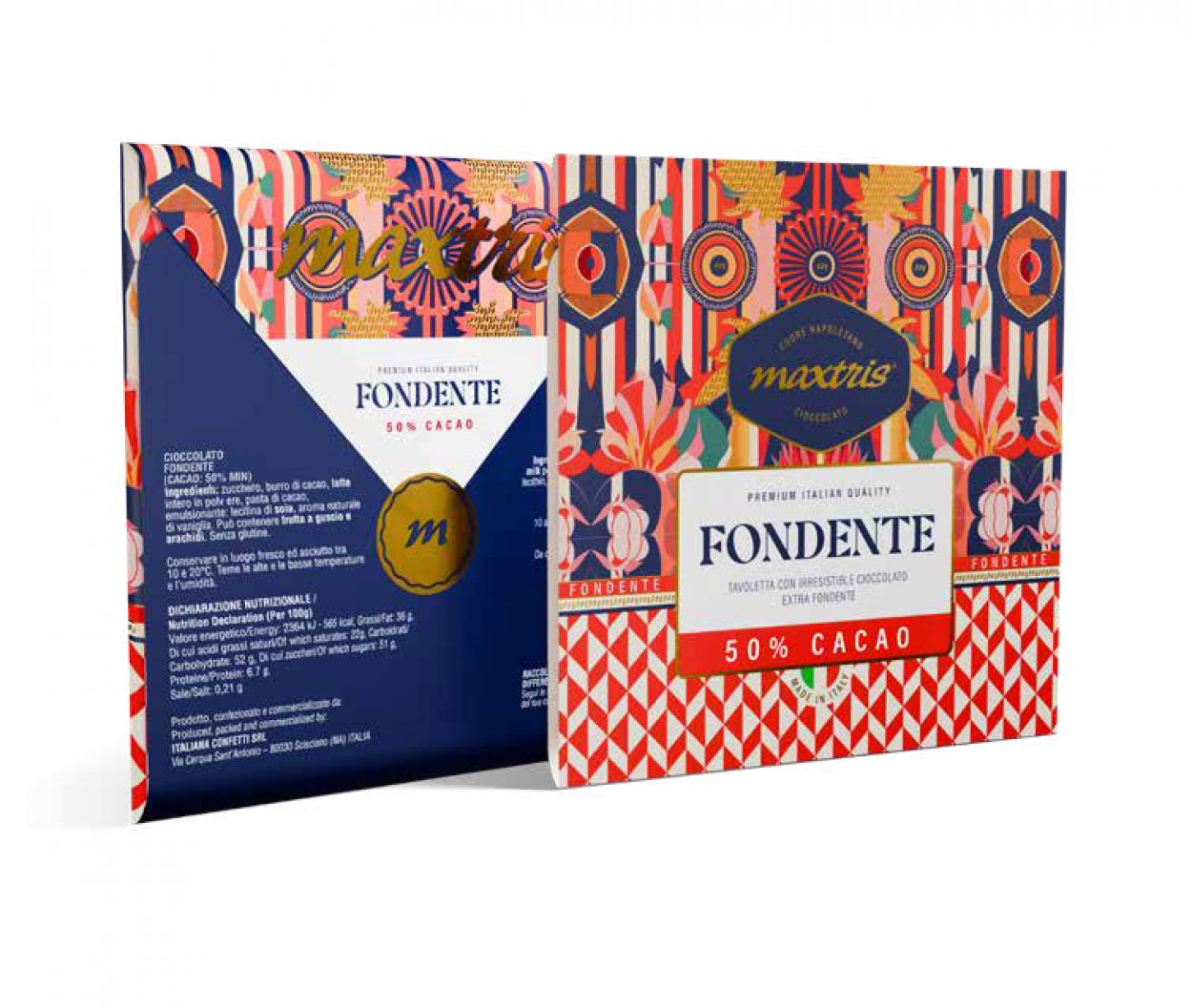 TAVOLETTA DI CIOCCOLATO FONDENTE 50% 70GR TMF5070