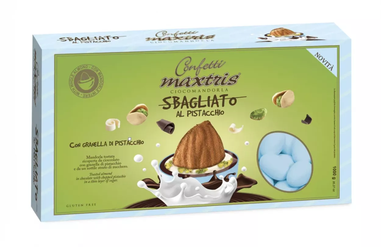 CONFETTI MAXTRIS SBAGLIATO PISTACCHIO CELESTE 1 KG MAXSBPISC